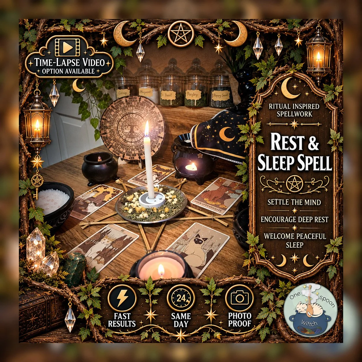 Rest & Sleep Spell - Personalised Same Day Ritual for Emotional Healing, Personal Strength, Balance, Relaxation, Contentment
