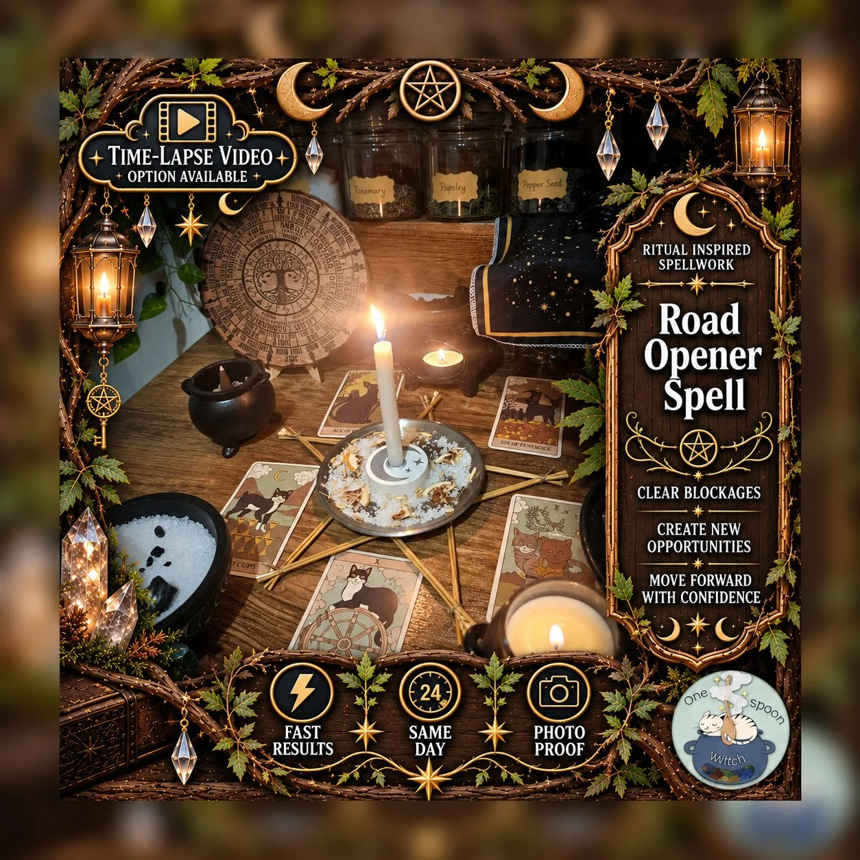 Road Opener Spell - Personalised Same Day Ritual for New Opportunities, Success, Clarity, Emotional Blocks, & Cleansing