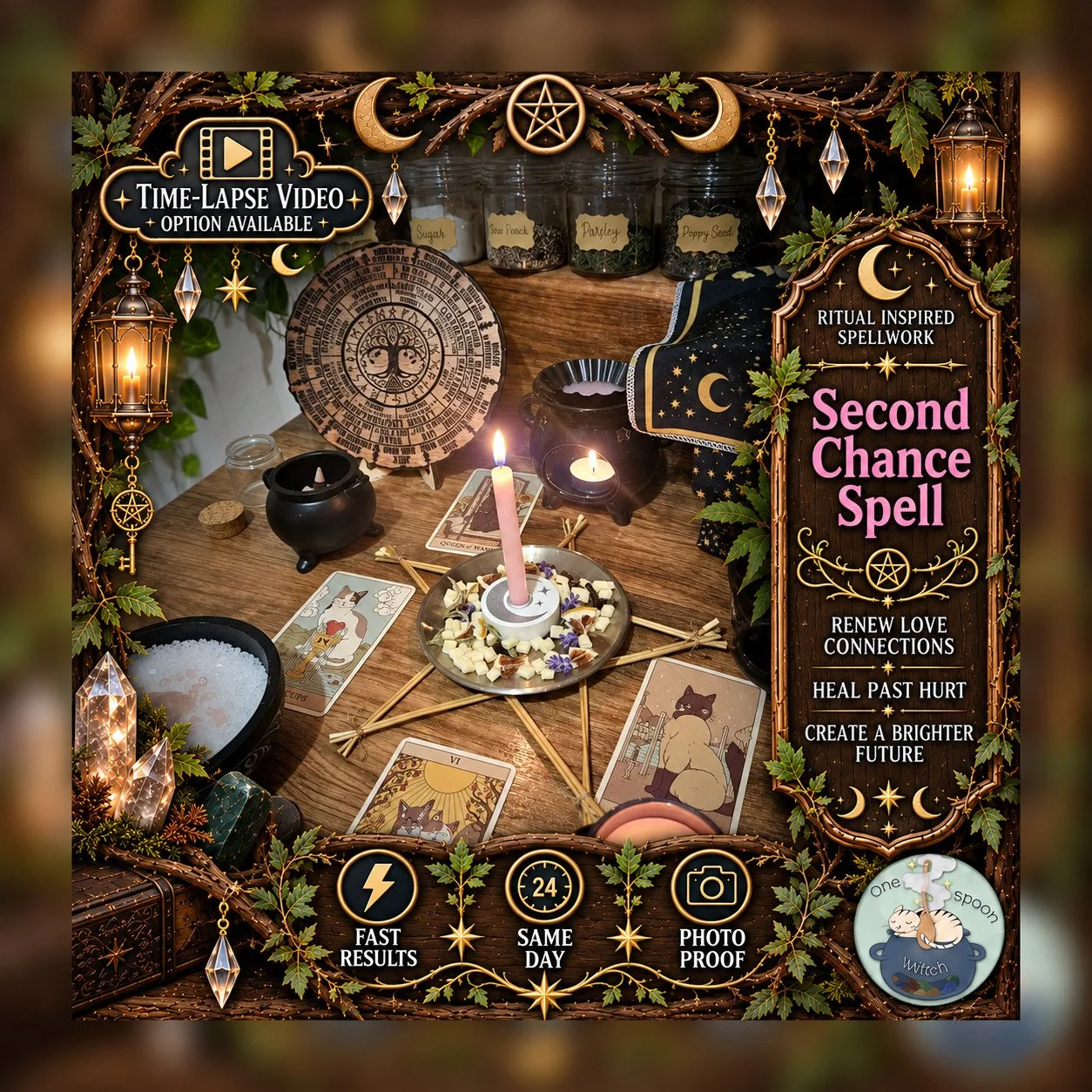Second Chance Spell - Personalised Same Day Ritual for Trust, Communication, Connection, Loyalty, Friendship, Forgiveness, Reconciliation