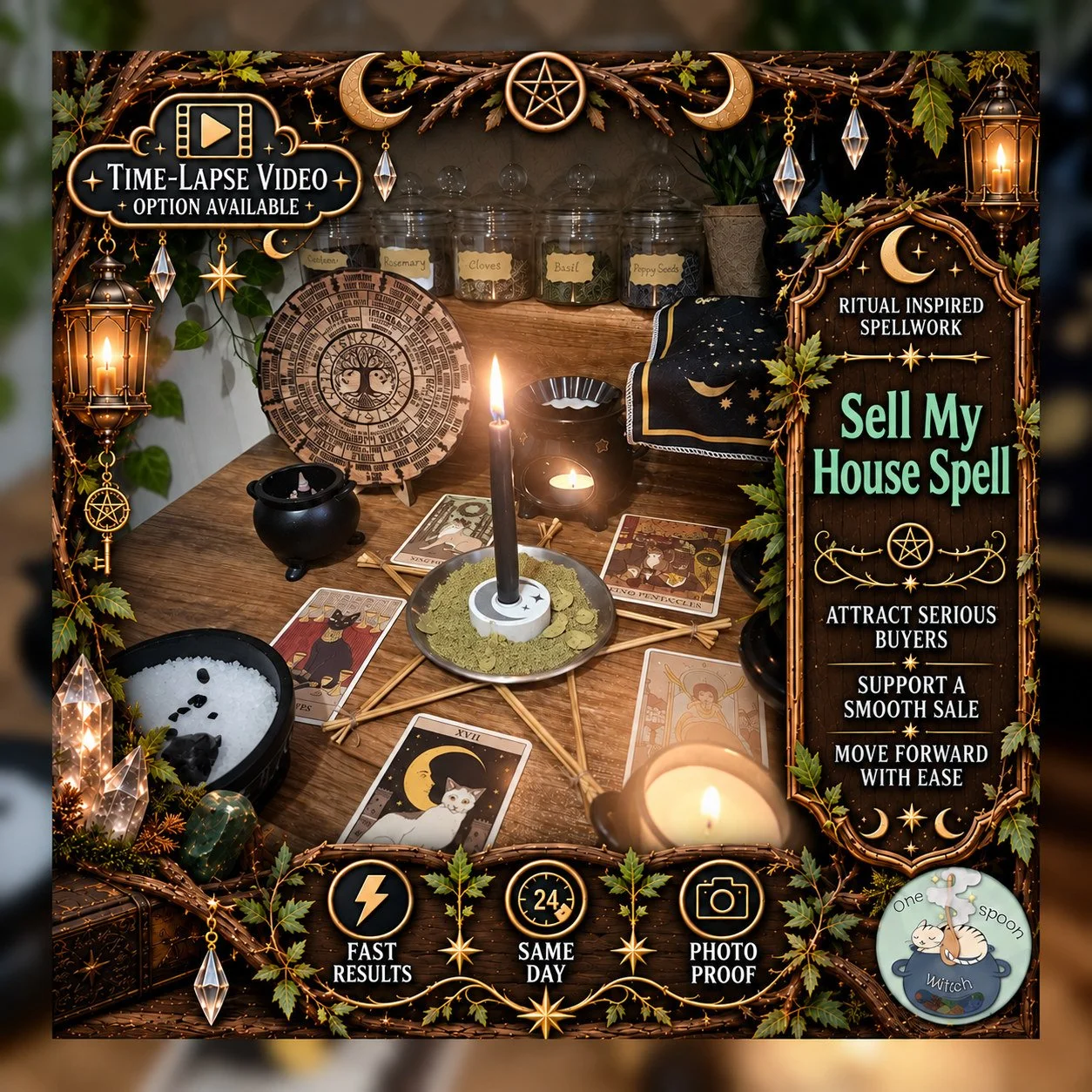 Sell My Home Spell - Personalised Same Day Ritual for Financial Abundance, Success, Wealth, Opportunity, & Fortune