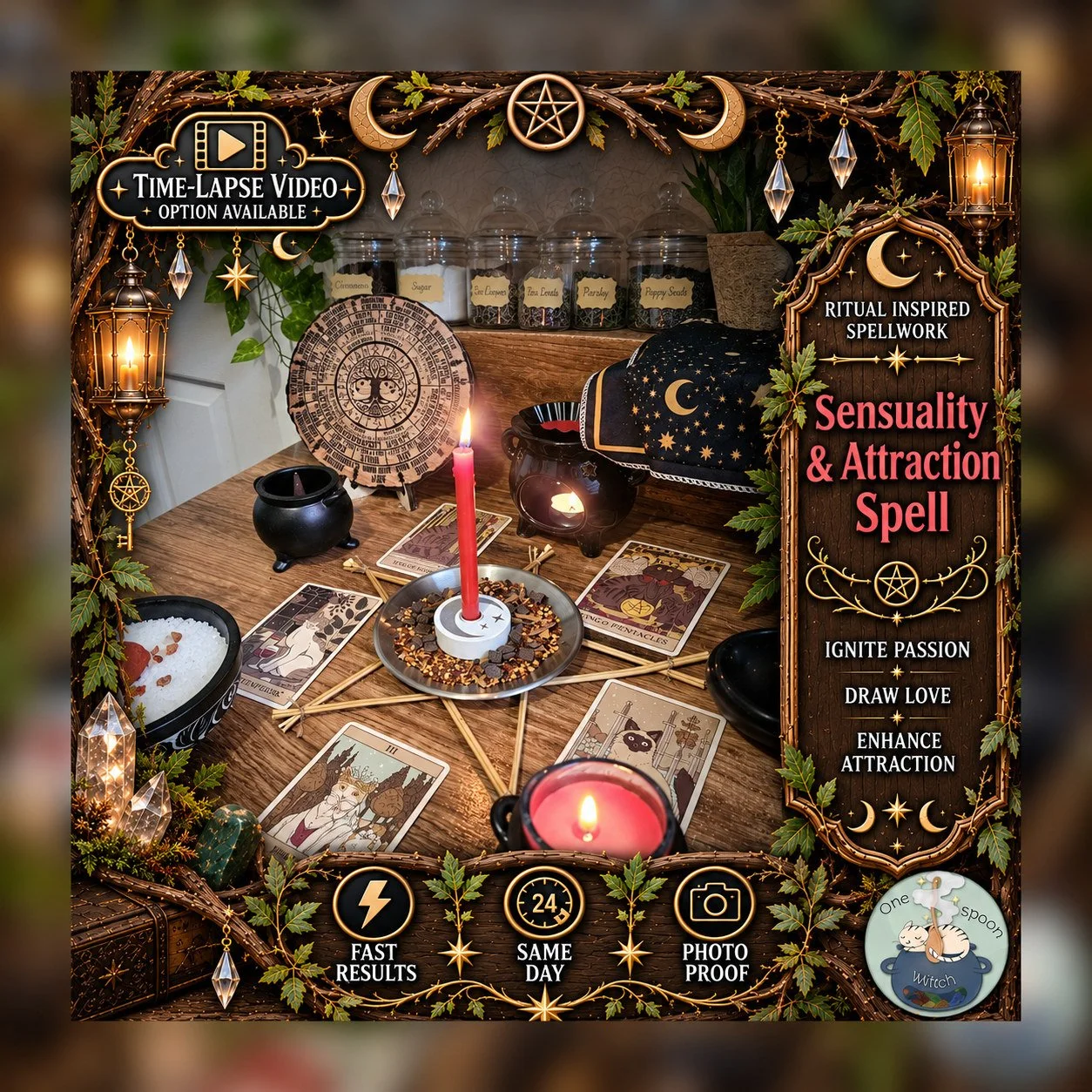 Sensuality & Attraction Spell - Personalised Same Day Ritual for Attraction, Obsession, Sensuality, Connection, Love, Chemistry