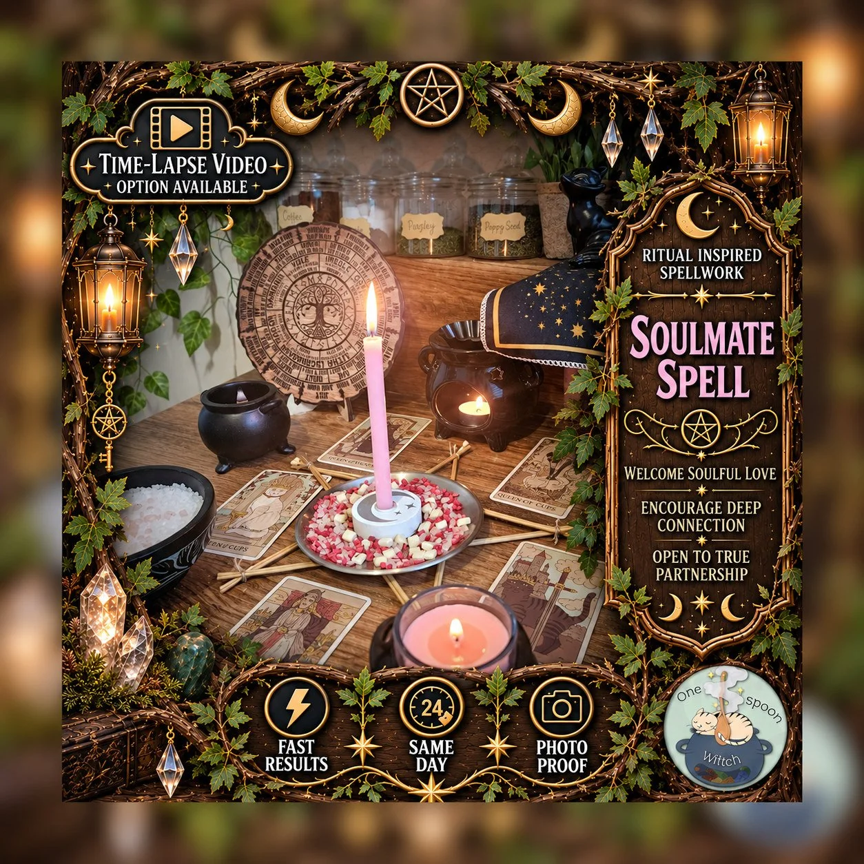Soulmate Spell - Personalised Same Day Ritual for Beauty, Empowerment, Attraction, Confidence, & Radiance
