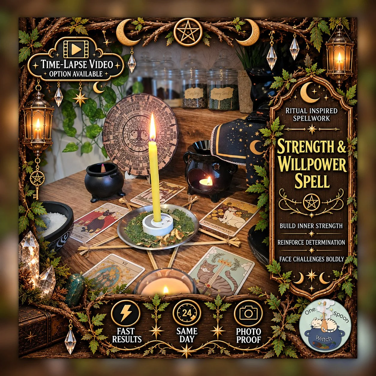 Strength and Willpower Spell - Personalised Same Day Ritual for Prosperity, Money, Wealth, Opportunity, & Fortune