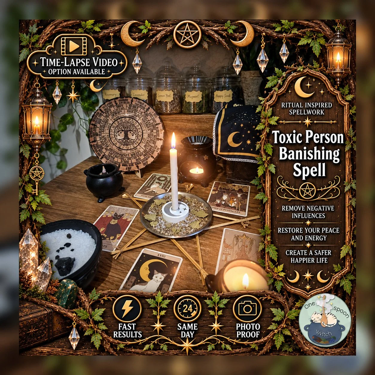 Toxic Person Banishing Spell - Personalised Same Day Ritual for Purification, Safety, Cleansing, Protection, & Shielding