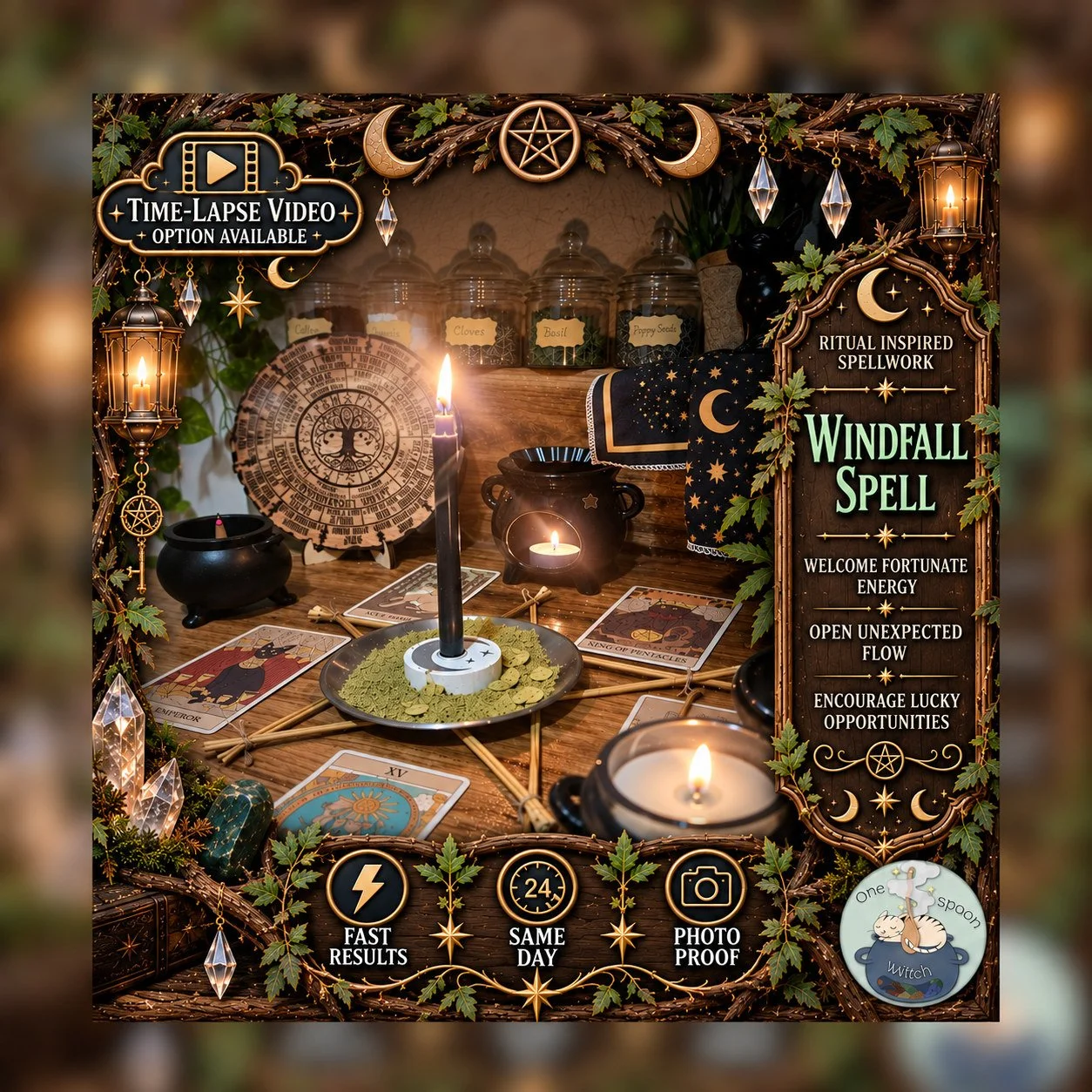 Windfall & Abundance Spell - Personalised Same Day Ritual for Financial Success, Success, Prosperity, Opportunity, Fortune