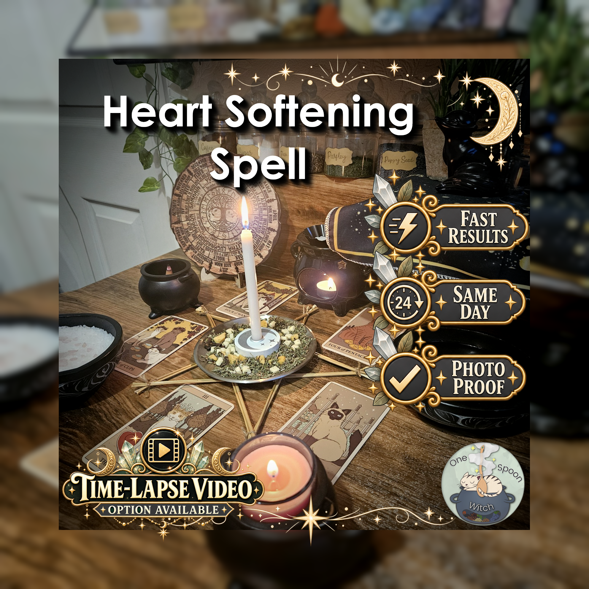Heart Softening Spell - SAME DAY Casting for Softer Energy, Warm Atmosphere, kindness, Caring, Contentment