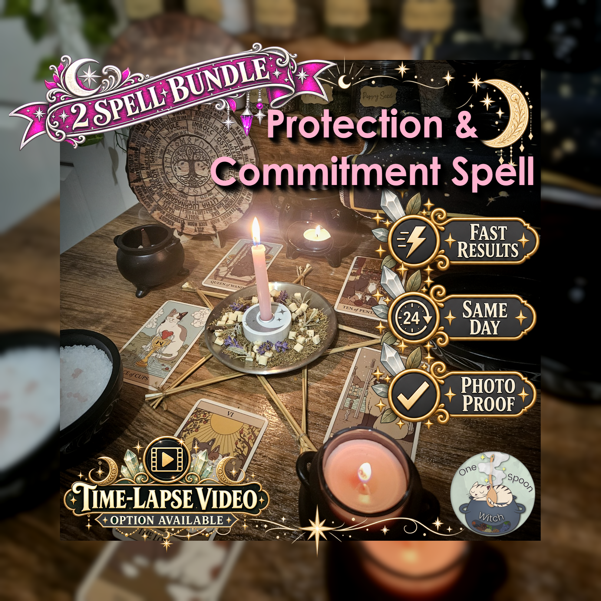 Commitment & Protection Spell Bundle - SAMEDAY Casting for Loyalty, Fidelity, Relationship Protection, Trust, Connection