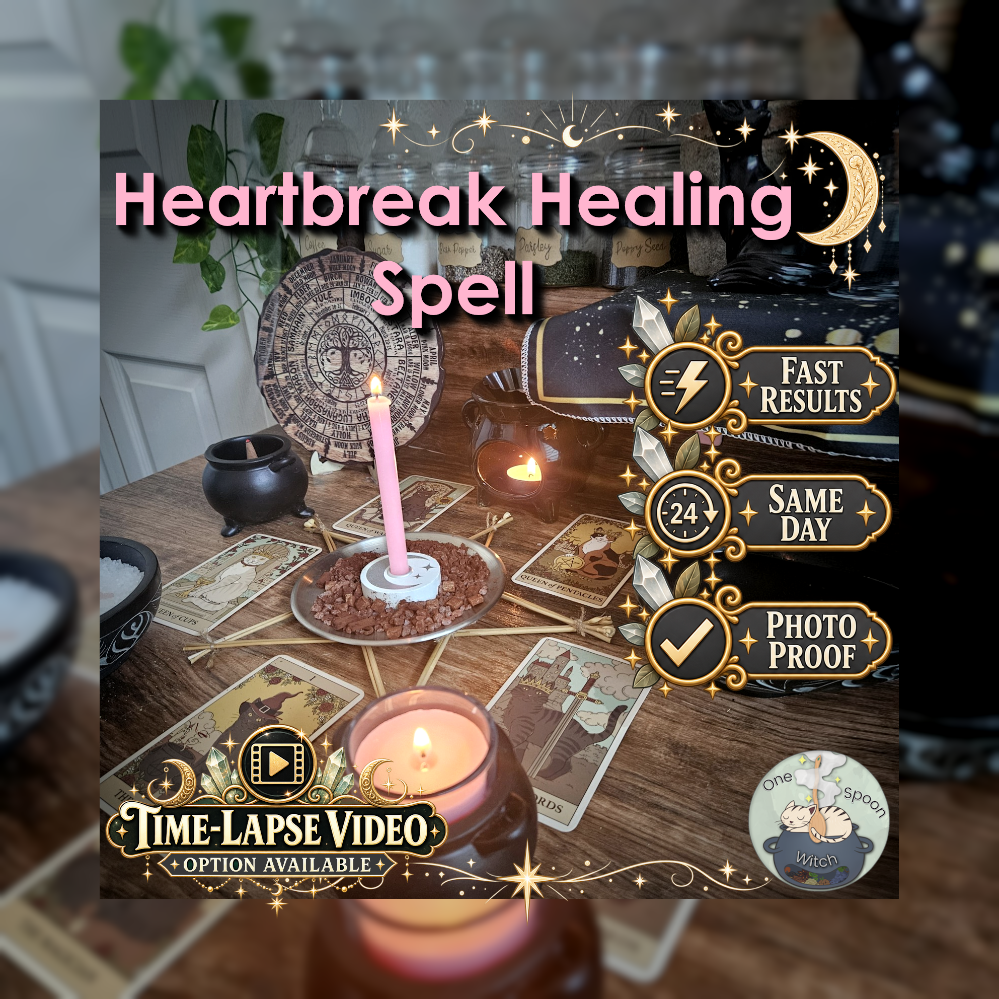 Heartbreak Healing Spell - SAME DAY Casting for Emotional Healing, Letting Go, Self-Love, Peace, & Recovery
