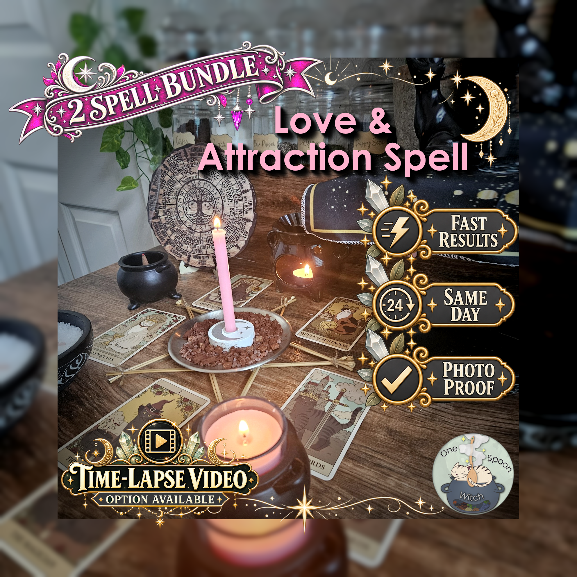 Love & Attraction Spell Bundle - SAME DAY Casting for Romance, Attraction, Chemistry, Connection, Passion
