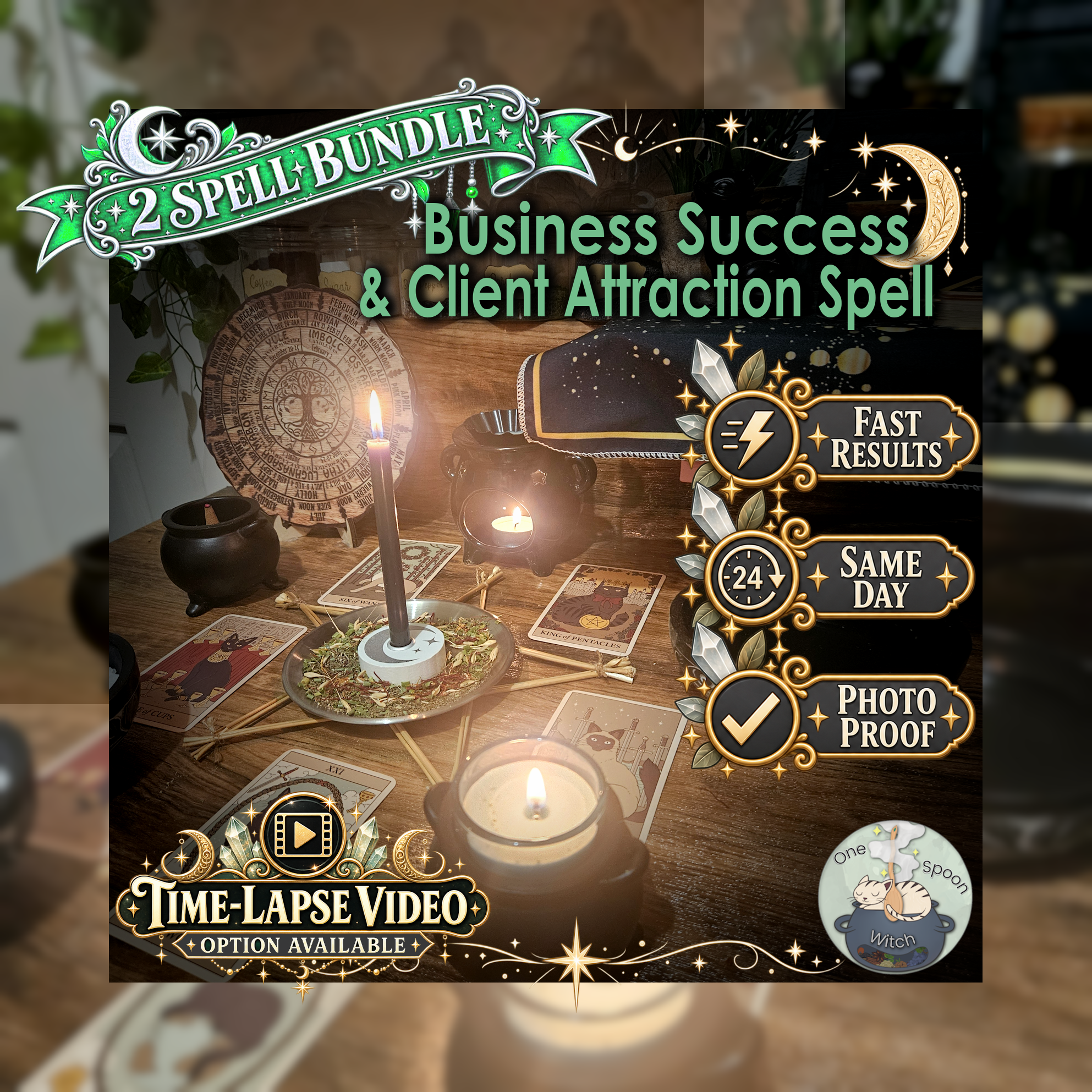 Business Success & Client Attraction Spell Bundle - SAME DAY Casting for Business Growth, Clients, Opportunity, Prosperity, & Success