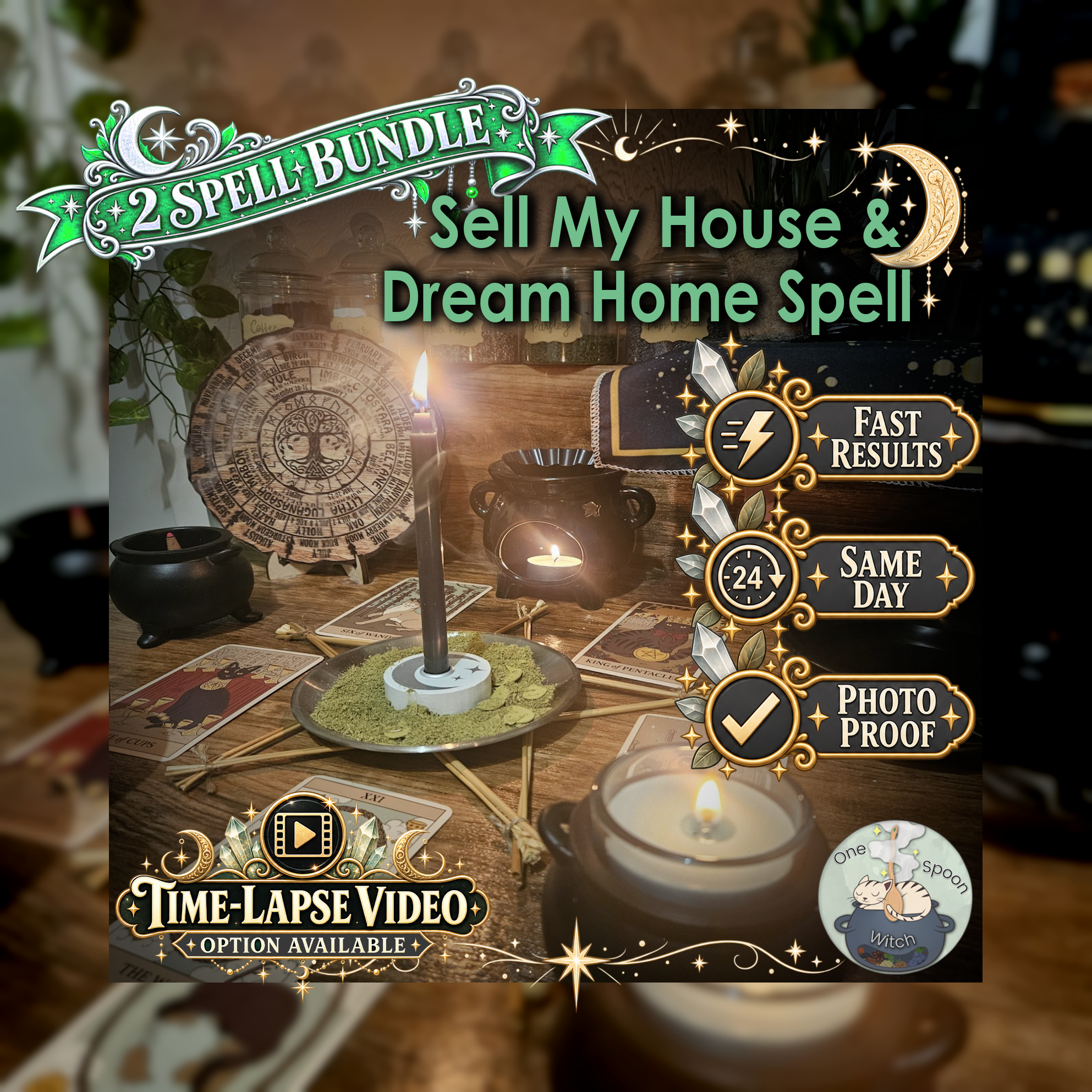 Sell My Home & Dream Home Spell Bundle - SAME DAY Casting for Home Sale, Opportunity, Prosperity, New Home, & Smooth Move