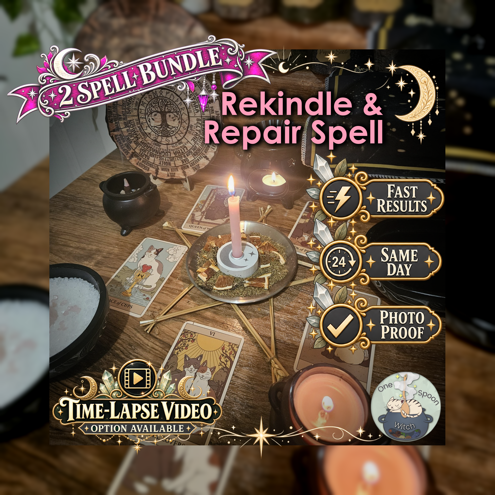 Rekindle & Repair Spell Bundle - SAME DAY Casting for Rekindling, Relationship Repair, Communication, Affection, & Connection