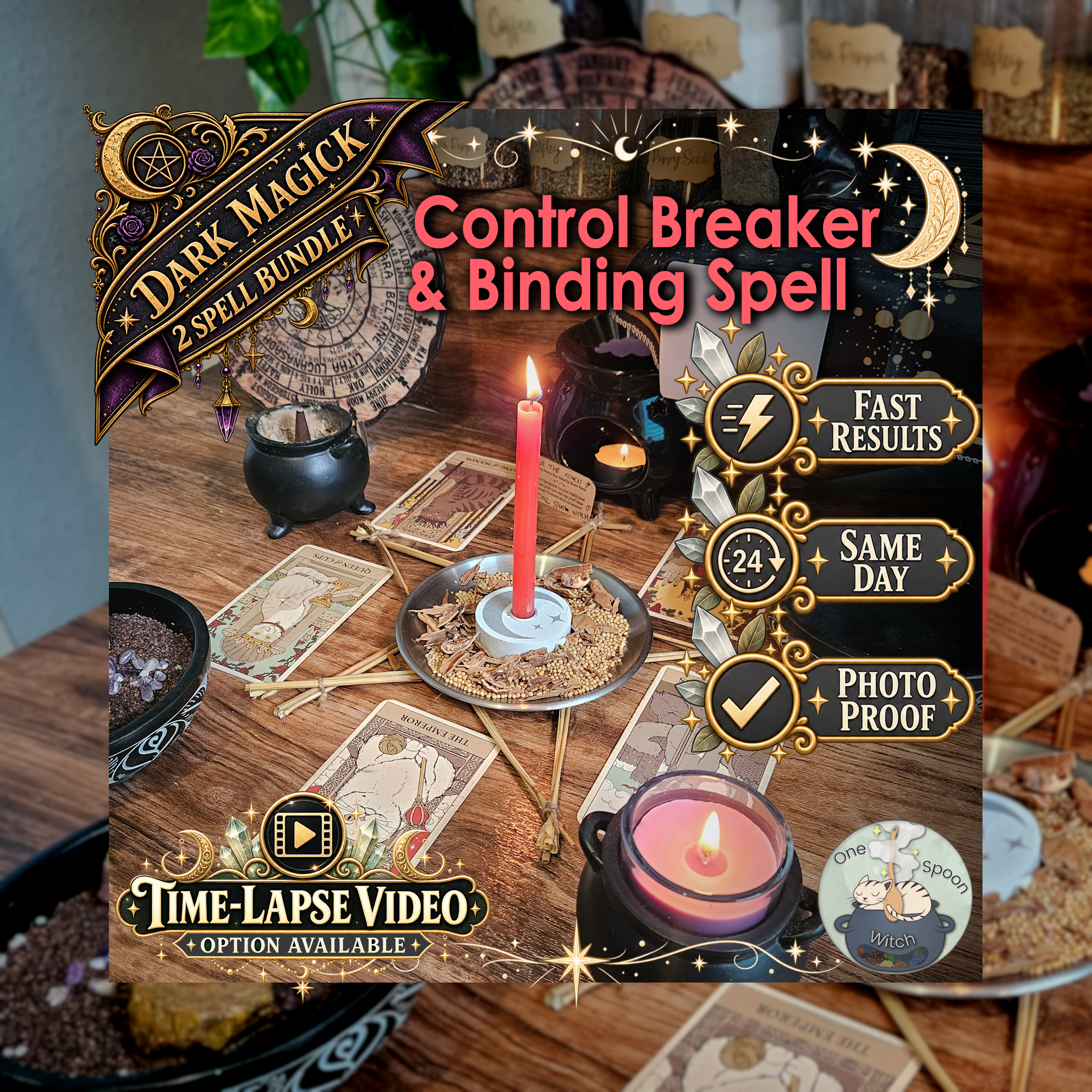 Control Breaker & Binding Spell Bundle - SAME DAY Casting for Control Breaking, Binding, Boundaries, Freedom, & Protection