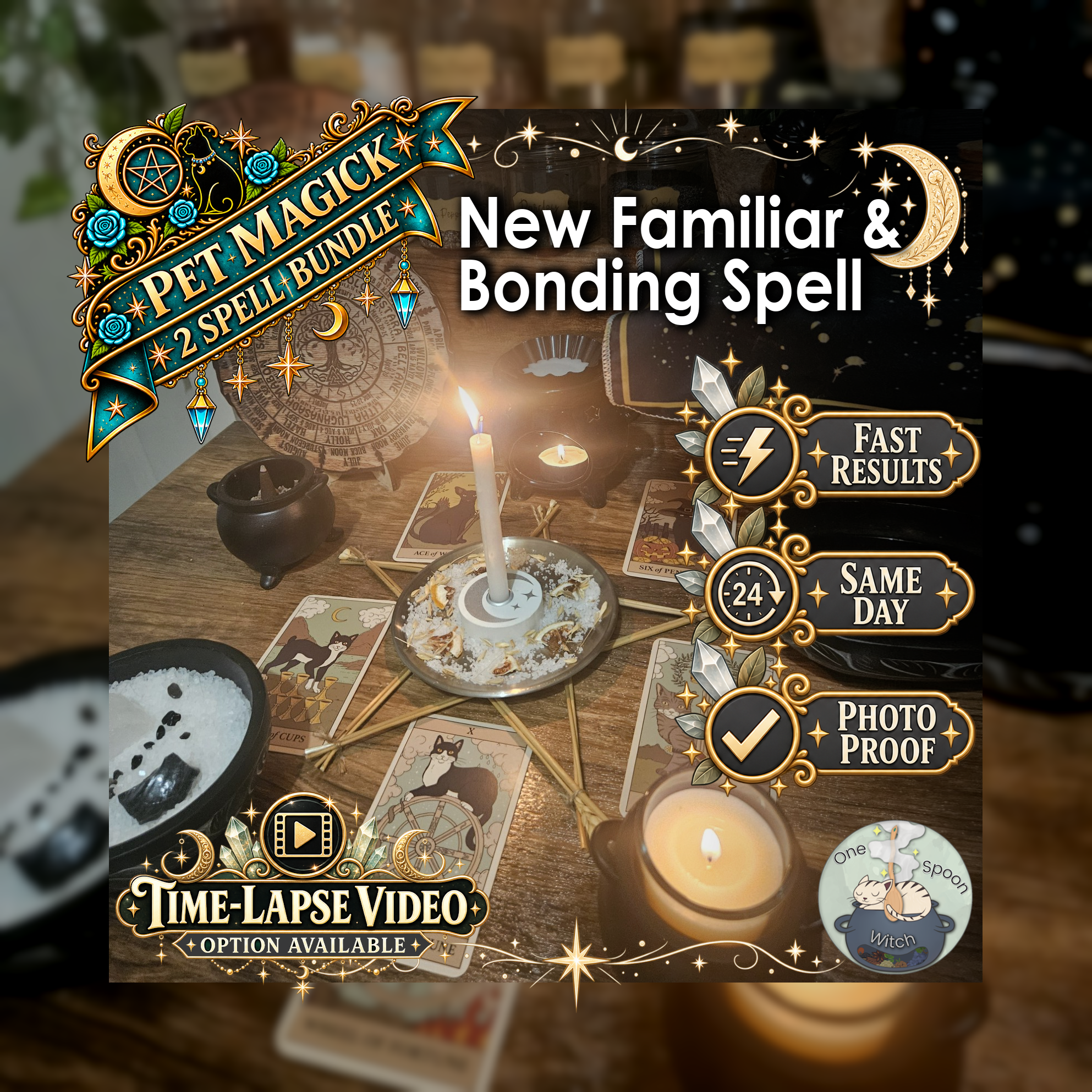 New Familiar Bond Spell Bundle - SAME DAY Casting for Welcome, Familiar Bond, Trust, Connection, & Companionship