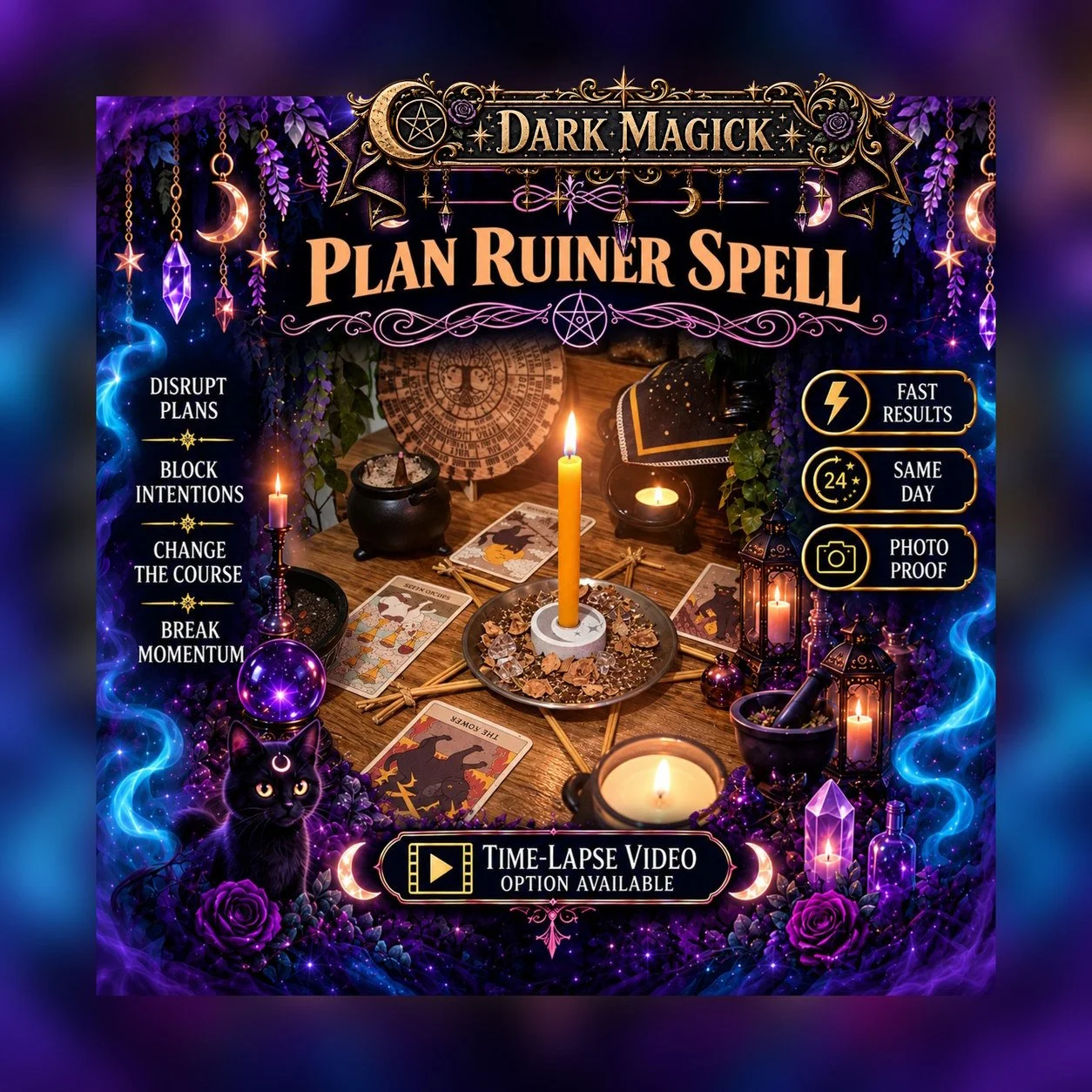 Tech & Plan Ruiner Spell - Personalised Same Day Ritual for Disruption, Delays, Failed Plans, Obstacles, and Frustration