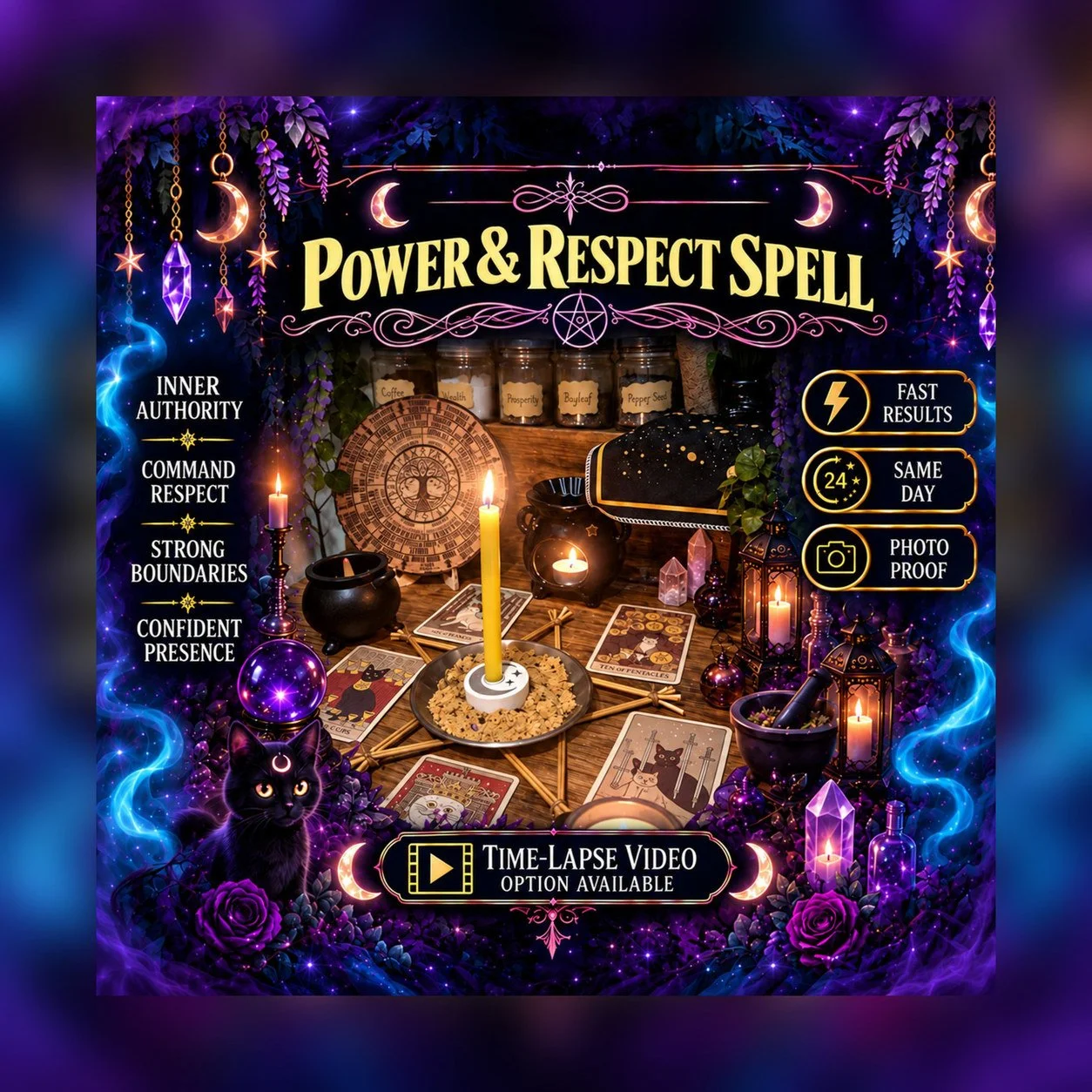 Power & Respect Spell - Personalised Same Day Ritual for Respect, Power, Recognition, Opportunity, Success