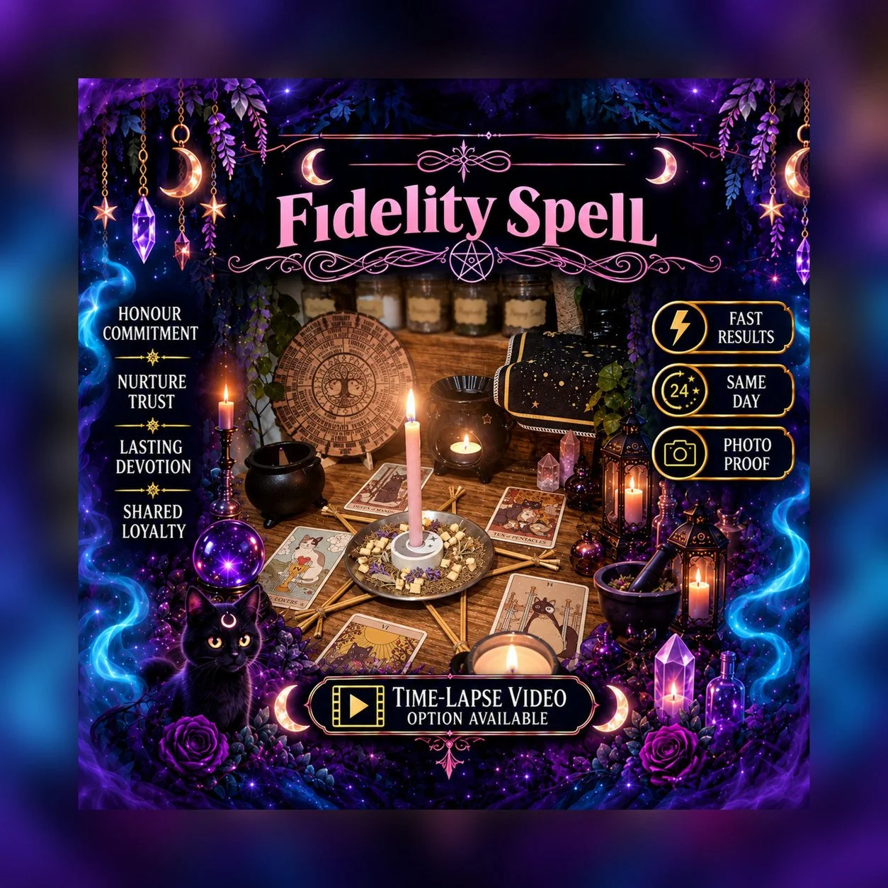 Fidelity Spell - Personalised Same Day Ritual for Trust, Communication, Connection, Relationship, & Friendship