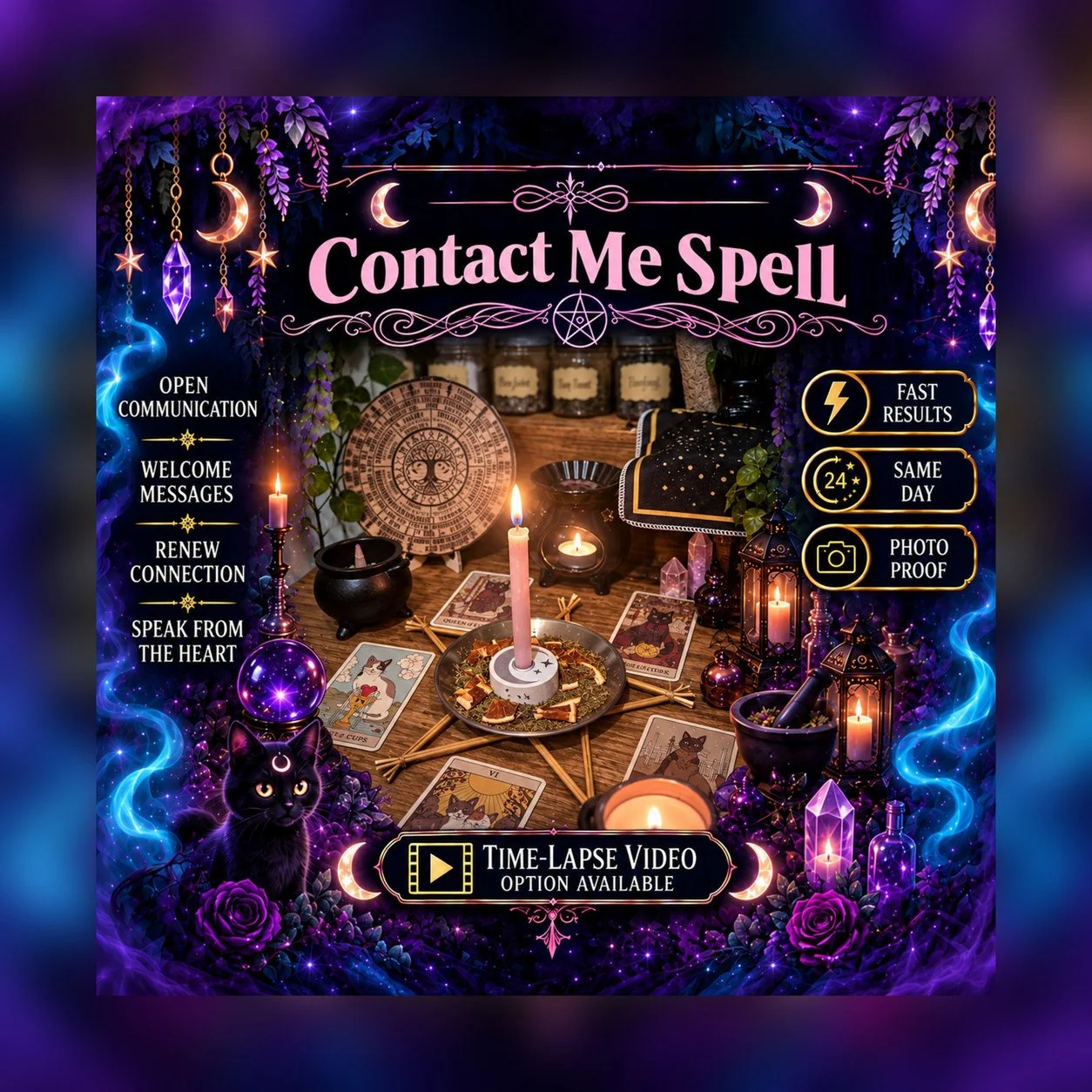 Contact Me Spell - Personalised Same Day Ritual for Trust, Commitment, Connection, Relationship, & Friendship