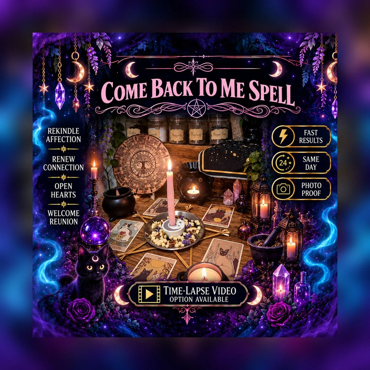 Come Back To Me Spell - Personalised Same Day Ritual for Trust, Communication, Connection, Loyalty, & Friendship