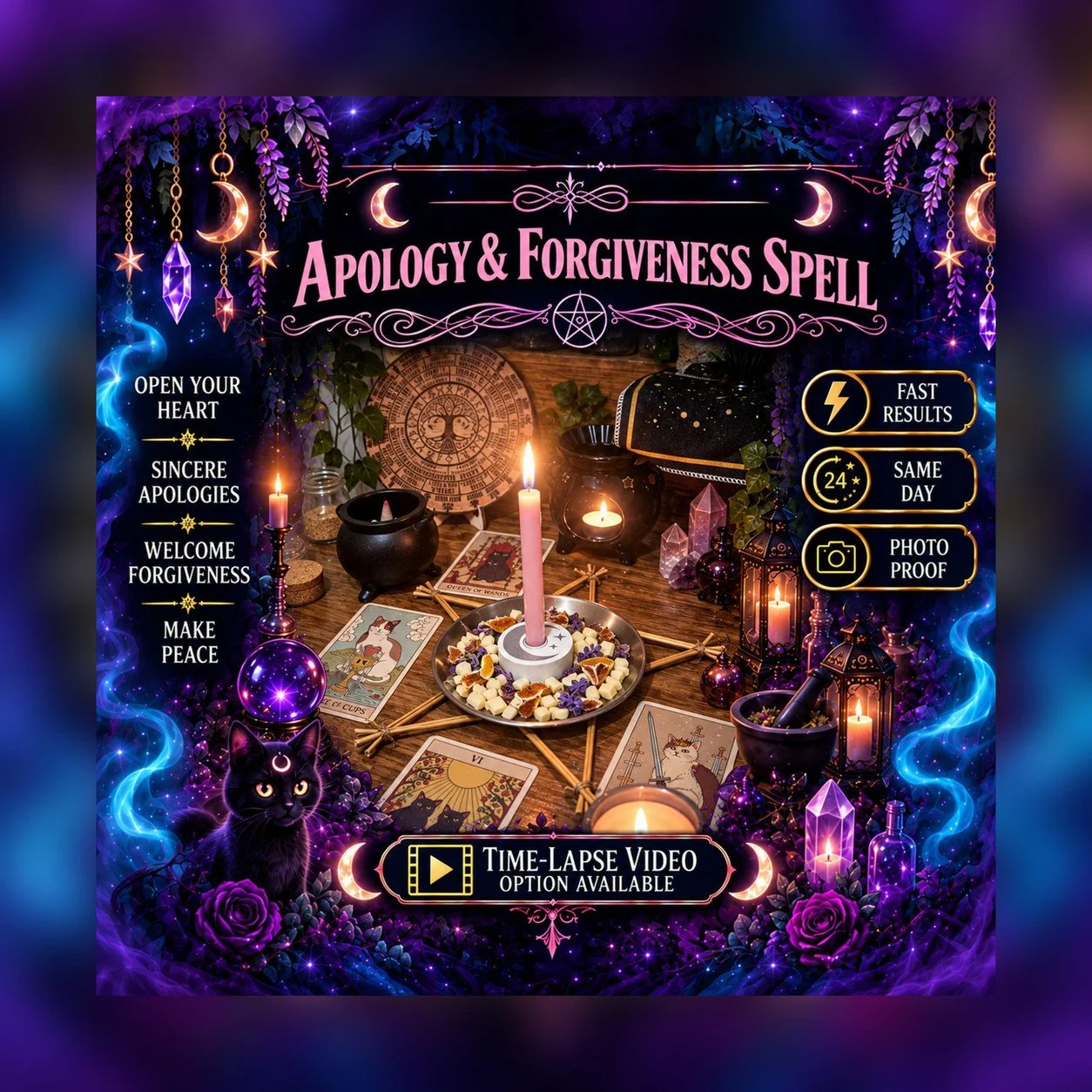 Apology and Forgiveness Spell - Personalised Same Day Ritual for Trust, Communication, Connection, Loyalty, & Friendship