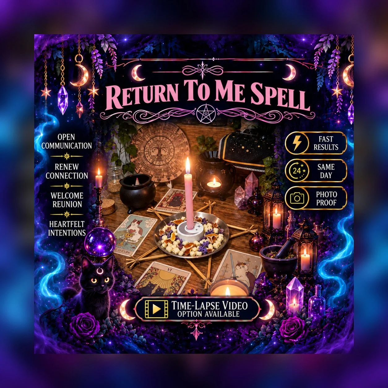 Return To Me Spell - Personalised Same Day Ritual for Trust, Communication, Connection, Loyalty, & Friendship