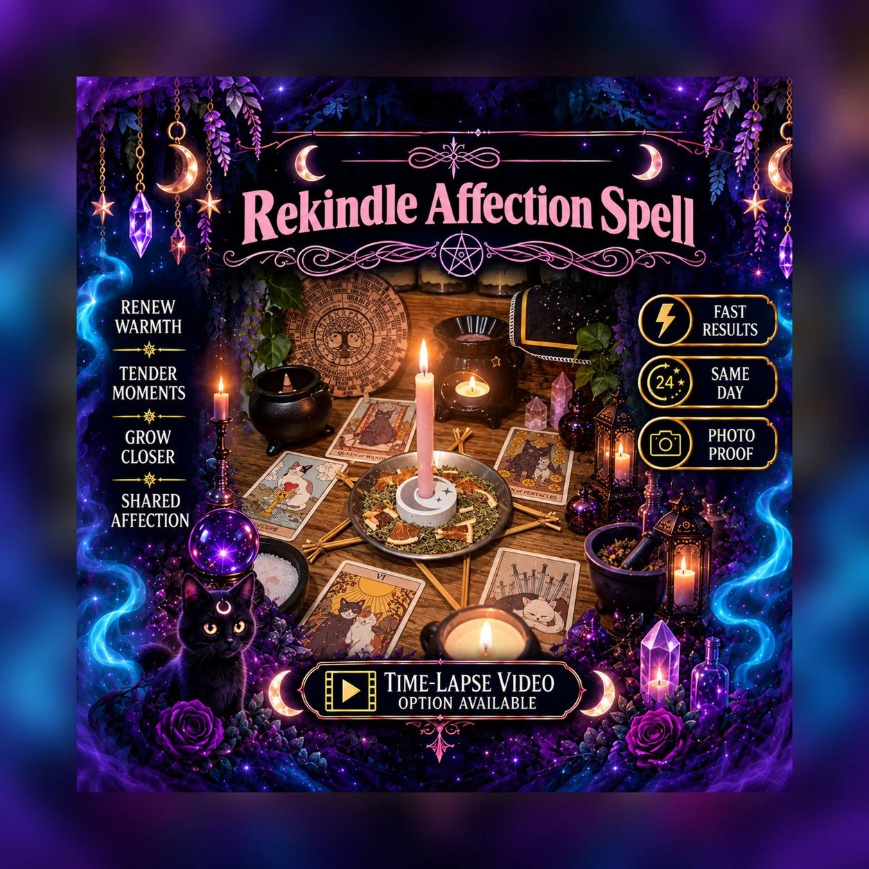 Rekindle Affection Spell - Personalised Same Day Ritual for Trust, Commitment, Connection, Relationship, Friendship, Communication