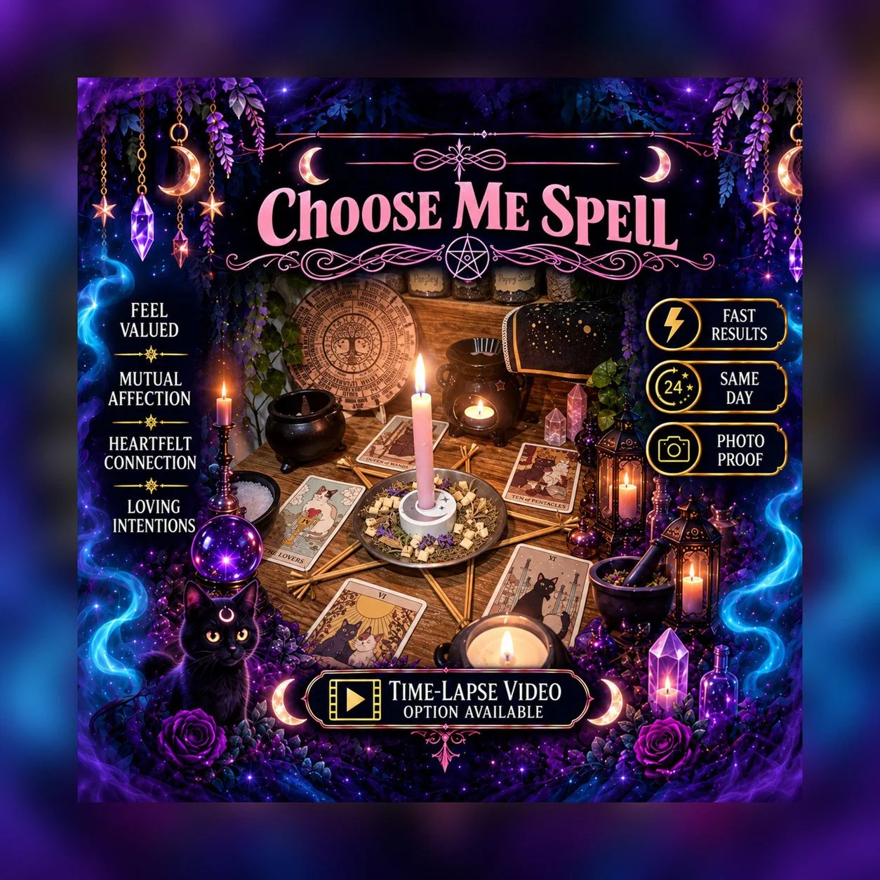 Choose Me Spell - Personalised Same Day Ritual for Trust, Communication, Connection, Relationship, Friendship, Loyalty, Commitment