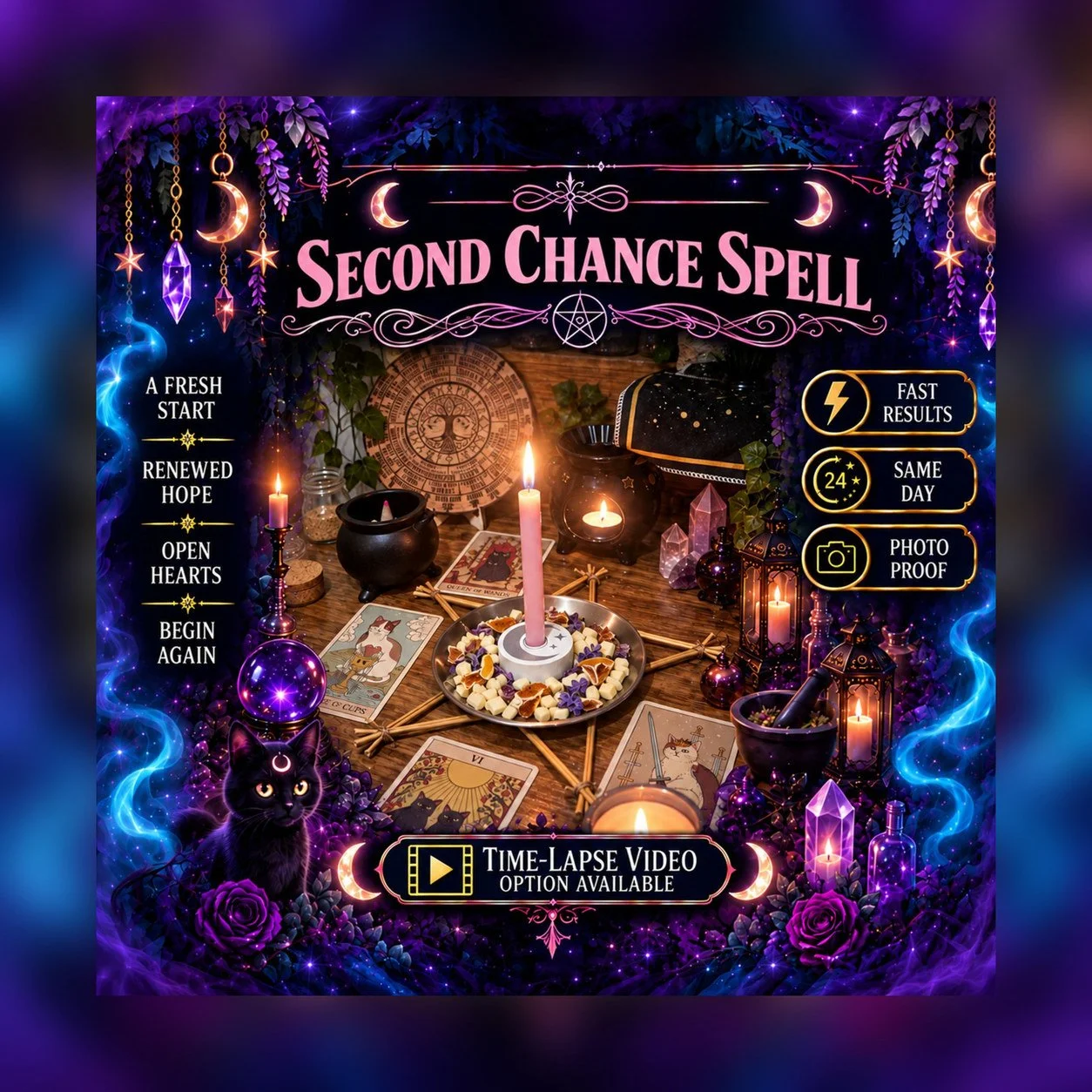 Second Chance Spell - Personalised Same Day Ritual for Trust, Communication, Connection, Loyalty, Friendship, Forgiveness, Reconciliation