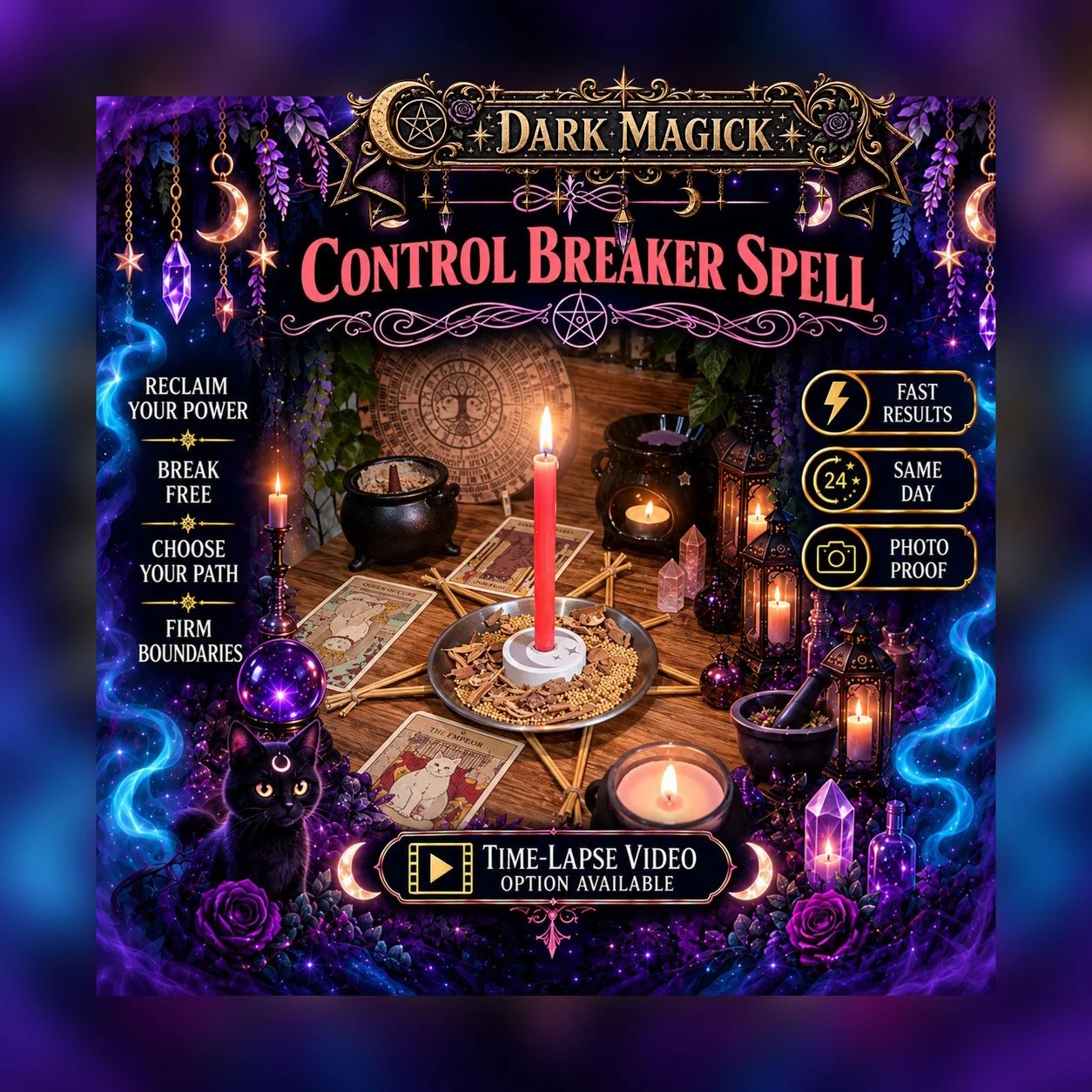 Control Breaker & Personal Power Spell - Personalised Same Day Ritual for Breaking Control, Independence, Freedom, Boundaries, and Personal Power