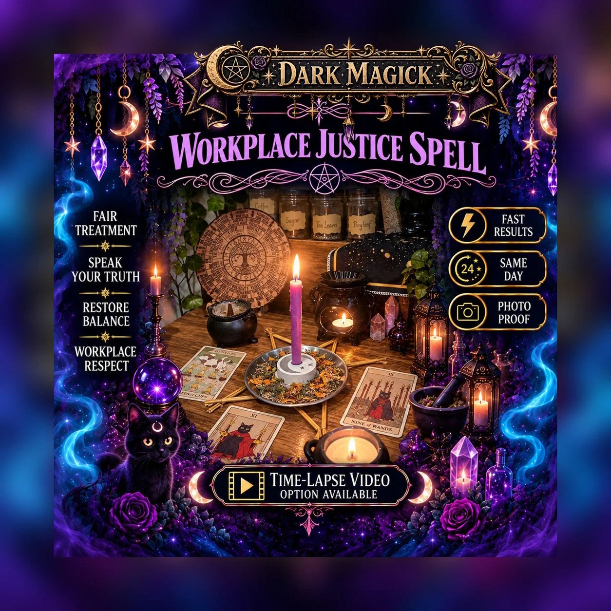 Toxic Boss Workplace Justice Spell - Personalised Same Day Ritual for Workplace Justice, Accountability, Protection, & Fair Treatment