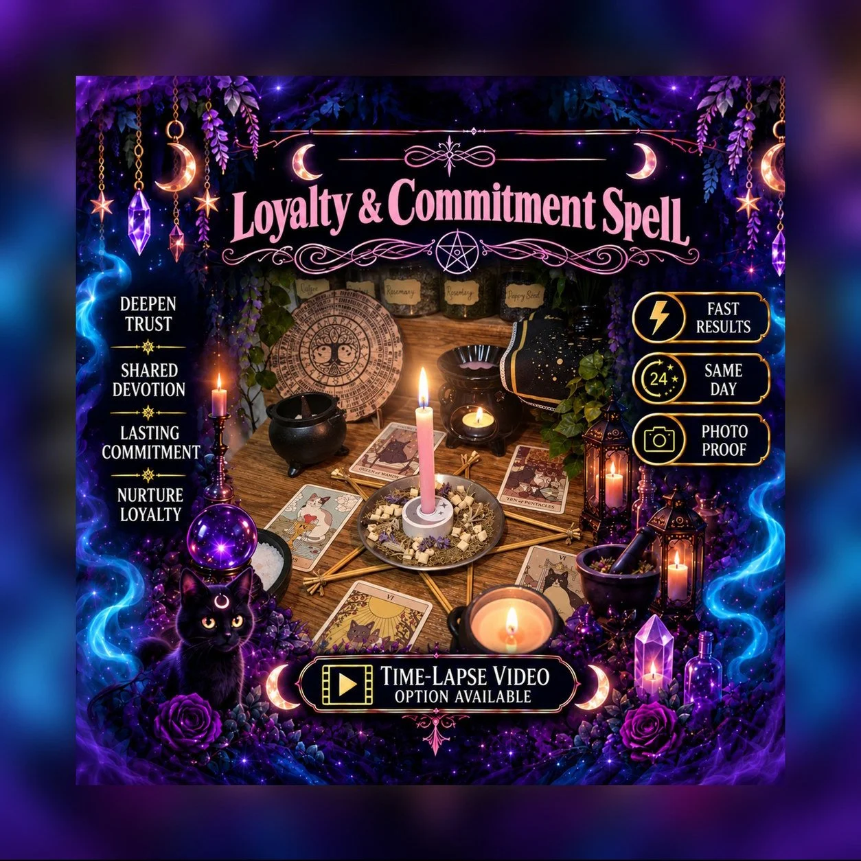 Loyalty and Commitment Spell - Personalised Same Day Ritual for Trust, Communication, Connection, Relationship, & Friendship
