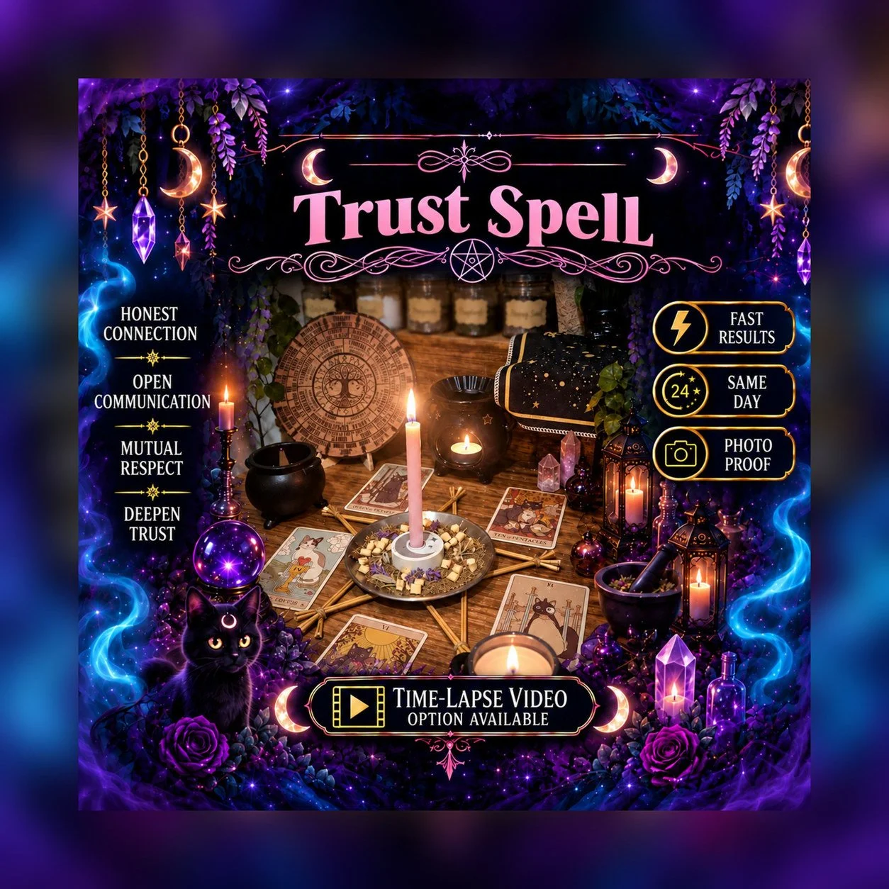 Trust Spell - Personalised Same Day Ritual for Trust, Communication, Connection, Relationship, & Friendship