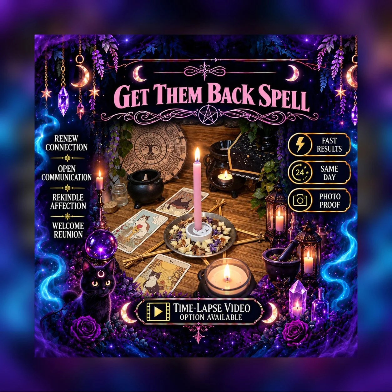 Get Them Back Spell - Personalised Same Day Ritual for Trust, Communication, Connection, Loyalty, & Friendship