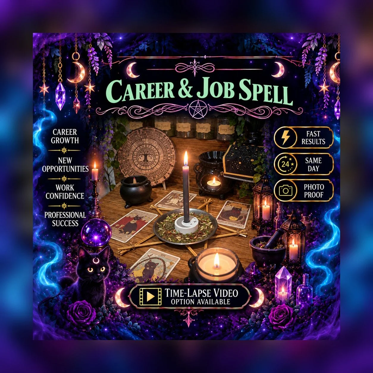 Career and Job Spell - Personalised Same Day Ritual for Financial Success, Wealth, Prosperity, Opportunity, & Fortune