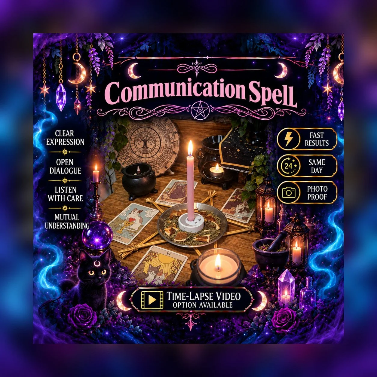 Communication Spell - Personalised Same Day Ritual for Trust, Commitment, Connection, Relationship, & Friendship