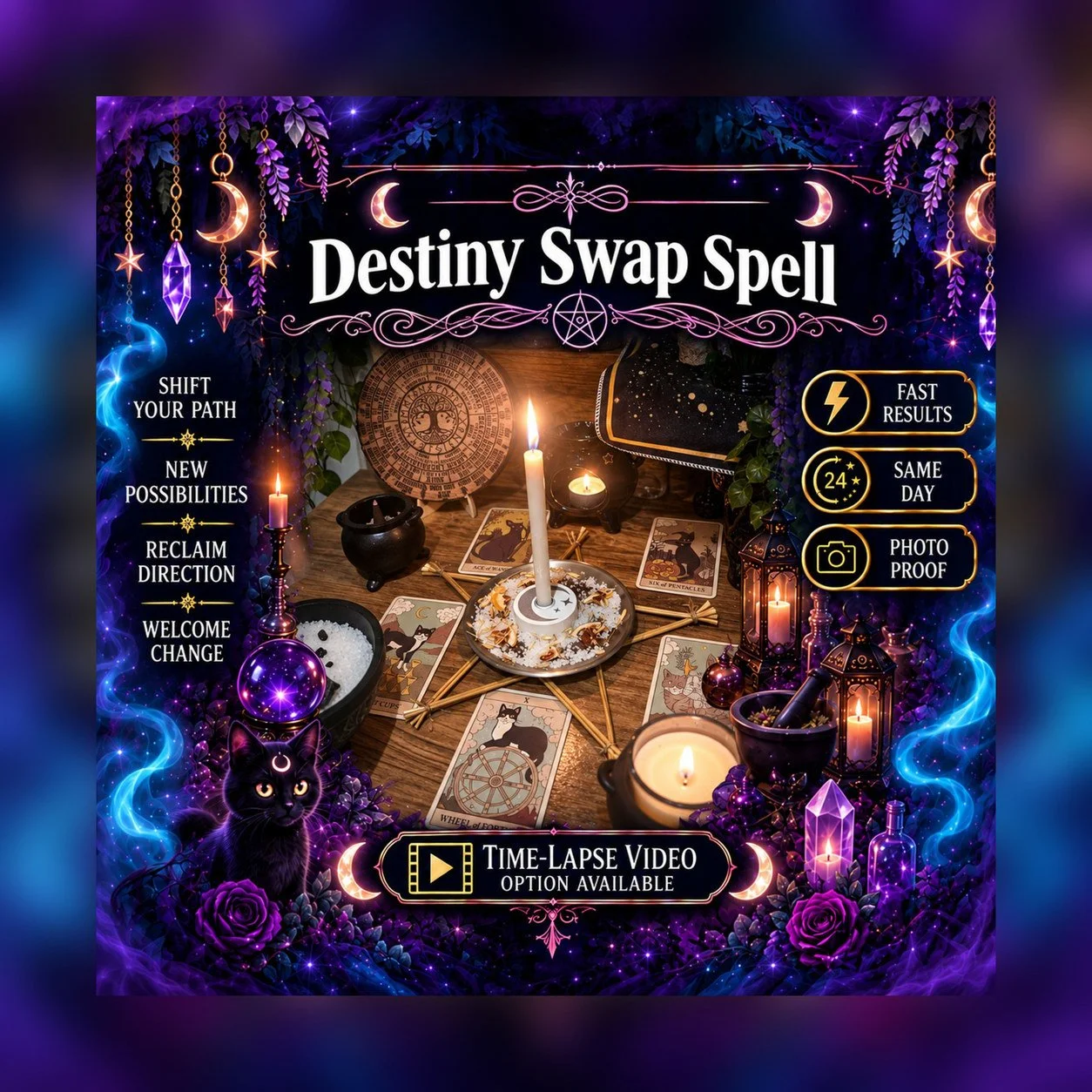 Destiny Swapping & Fate Shifting Spell - Personalised Same Day Ritual for New Opportunities, Road Opening, Transformation, New Beginnings