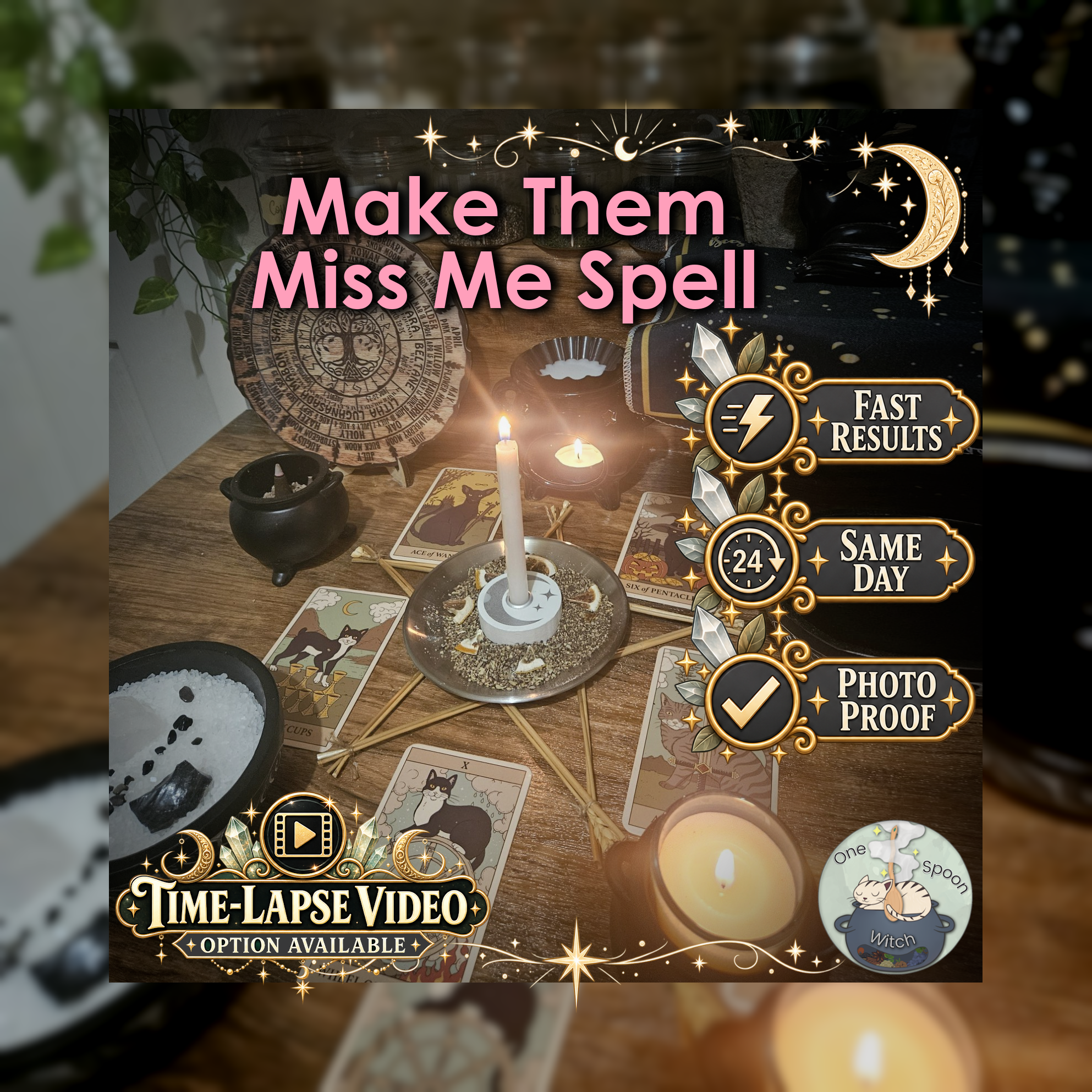 Make Them Miss Me Spell - SAME DAY Casting for Longing, Affection, Reconnection, Memories, Emotional Connection