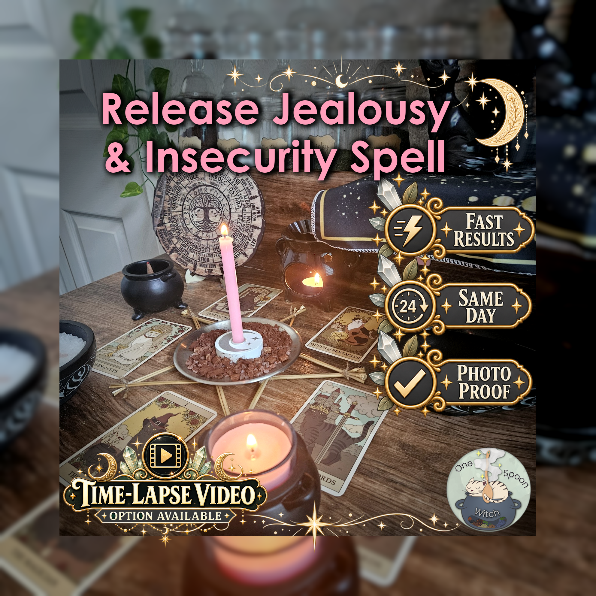 Release Jealousy & Insecurity Spell - SAME DAY Casting for Jealousy Release, Trust, Self-Worth, Confidence, Emotional Security