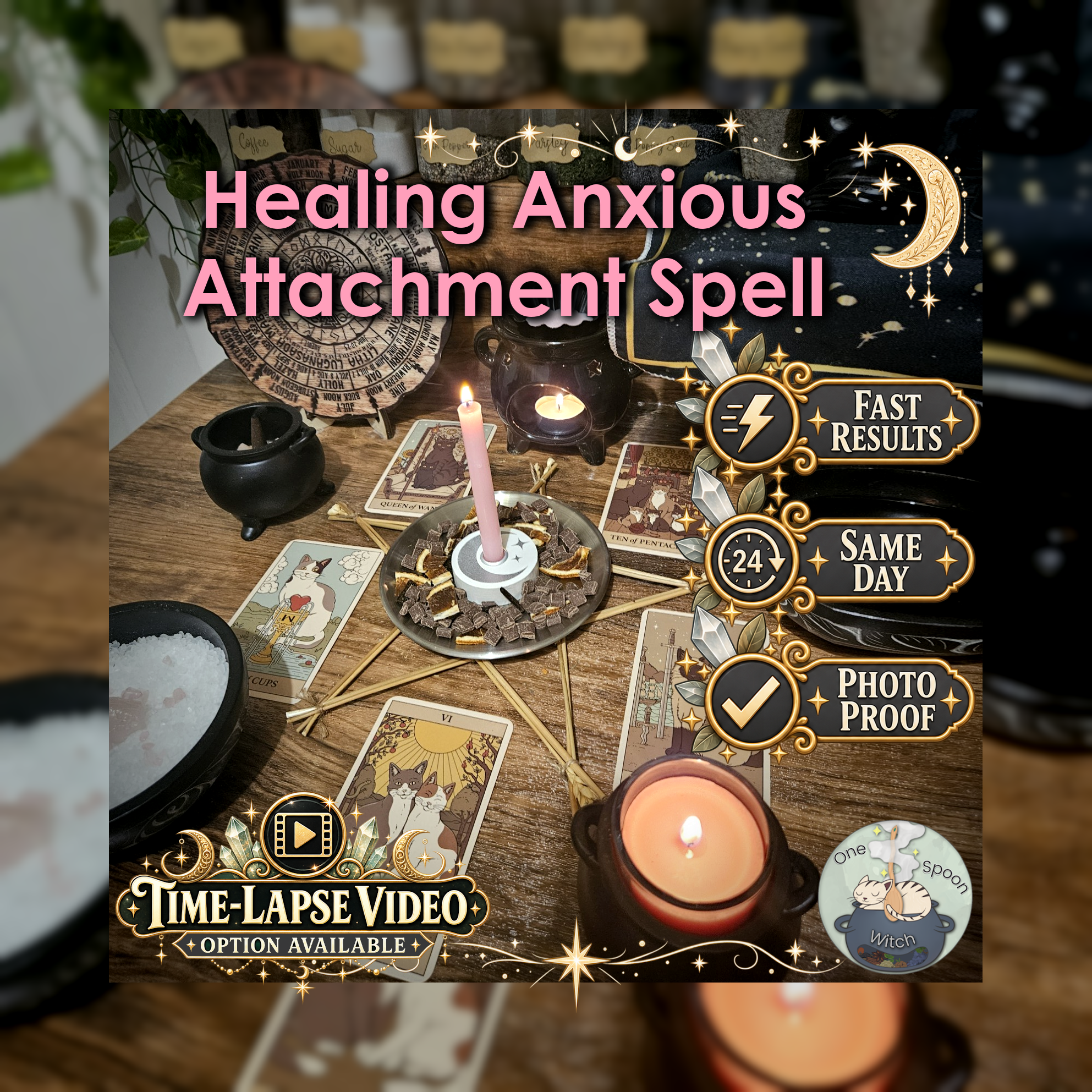 Healing Anxious Attachment Spell - SAME DAY Casting for Secure Attachment, Reassurance, Inner Calm, Self-Trust, Emotional Safety