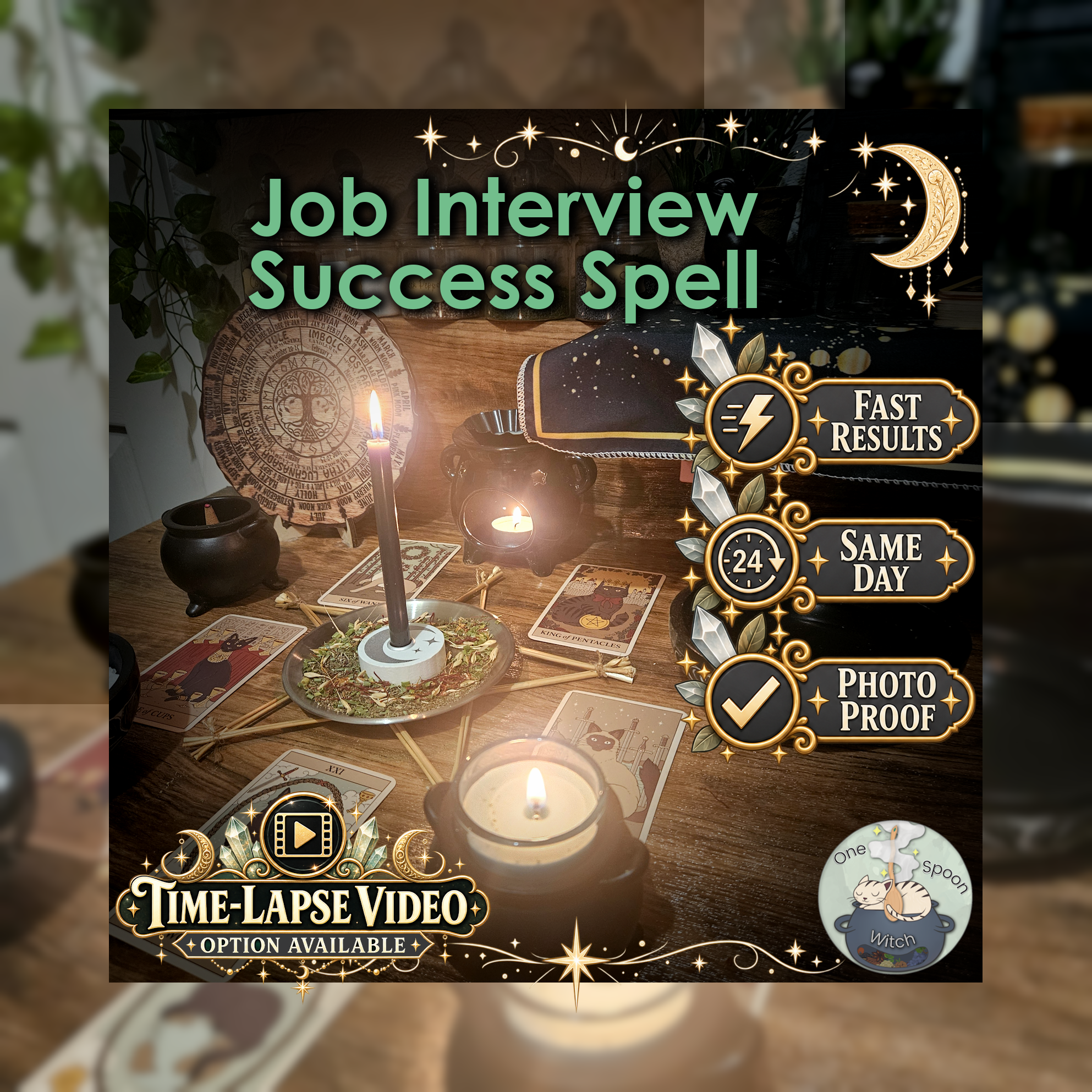 Job Interview Success Spell - SAME DAY Casting for Confidence, Communication, Opportunity, Career Success, Appeal