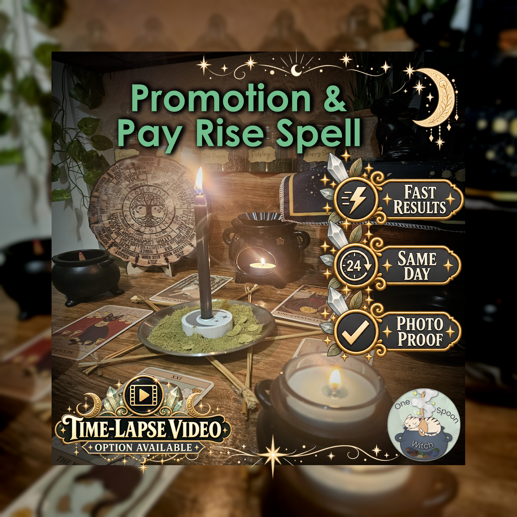 Promotion & Pay Rise Spell - SAME DAY Casting for Promotion, Recognition, Career Growth, Pay Rise, Professional Confidence