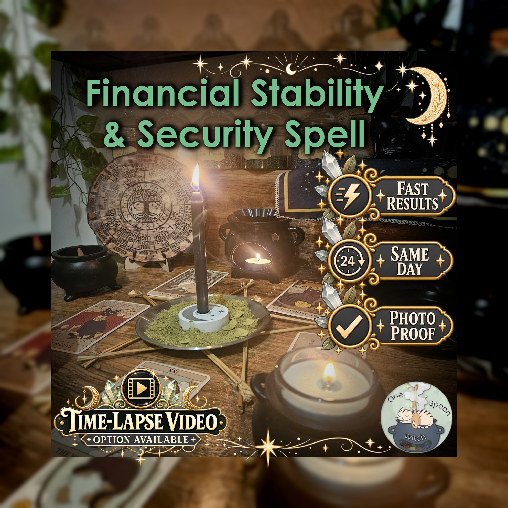 Financial Stability & Security Spell - SAME DAY Casting for Financial Stability, Security, Prosperity, Abundance, Peace of Mind