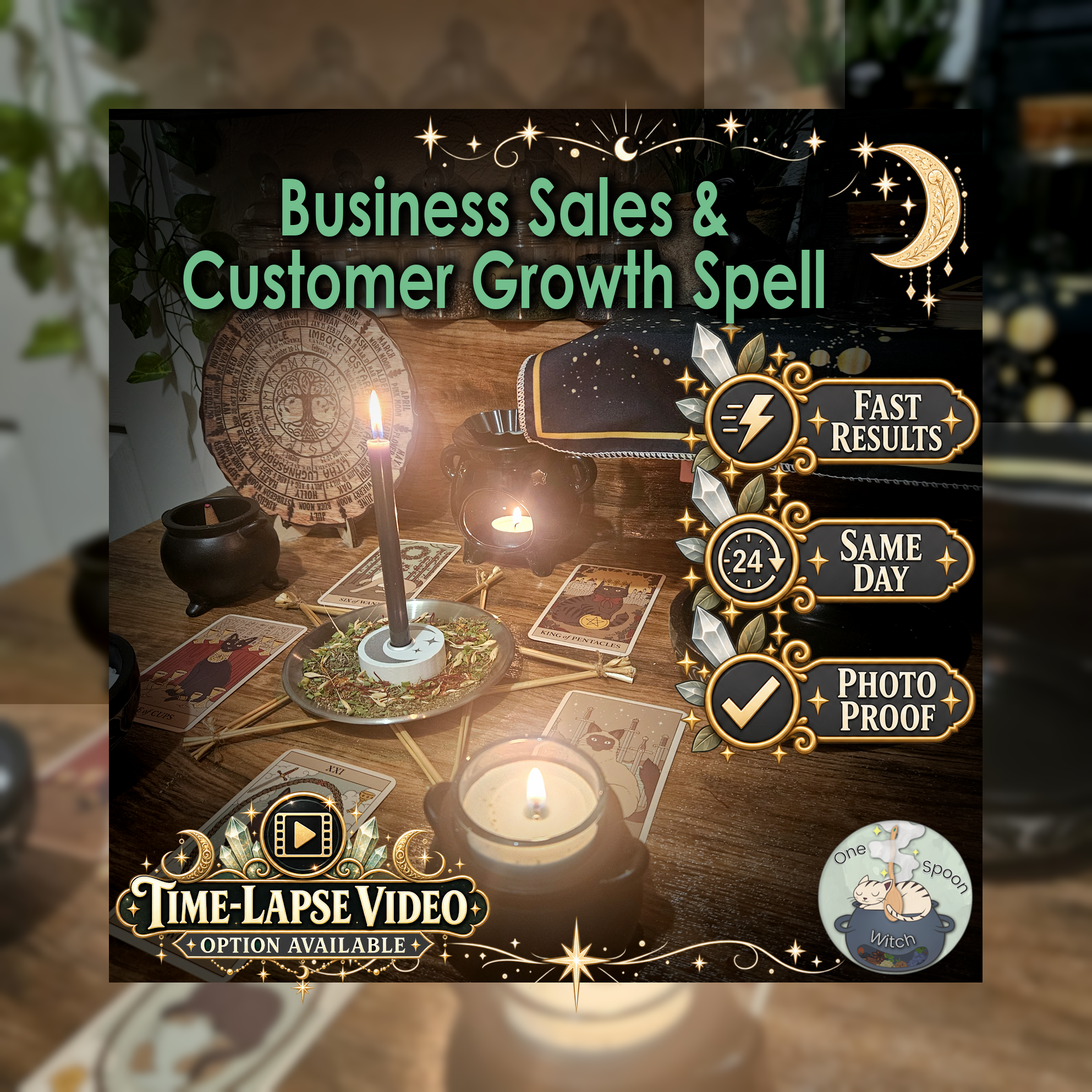 Business Sales & Customer Growth Spell - SAME DAY Casting for Business Growth, Customer Attraction, Sales Growth, Visibility, Prosperity