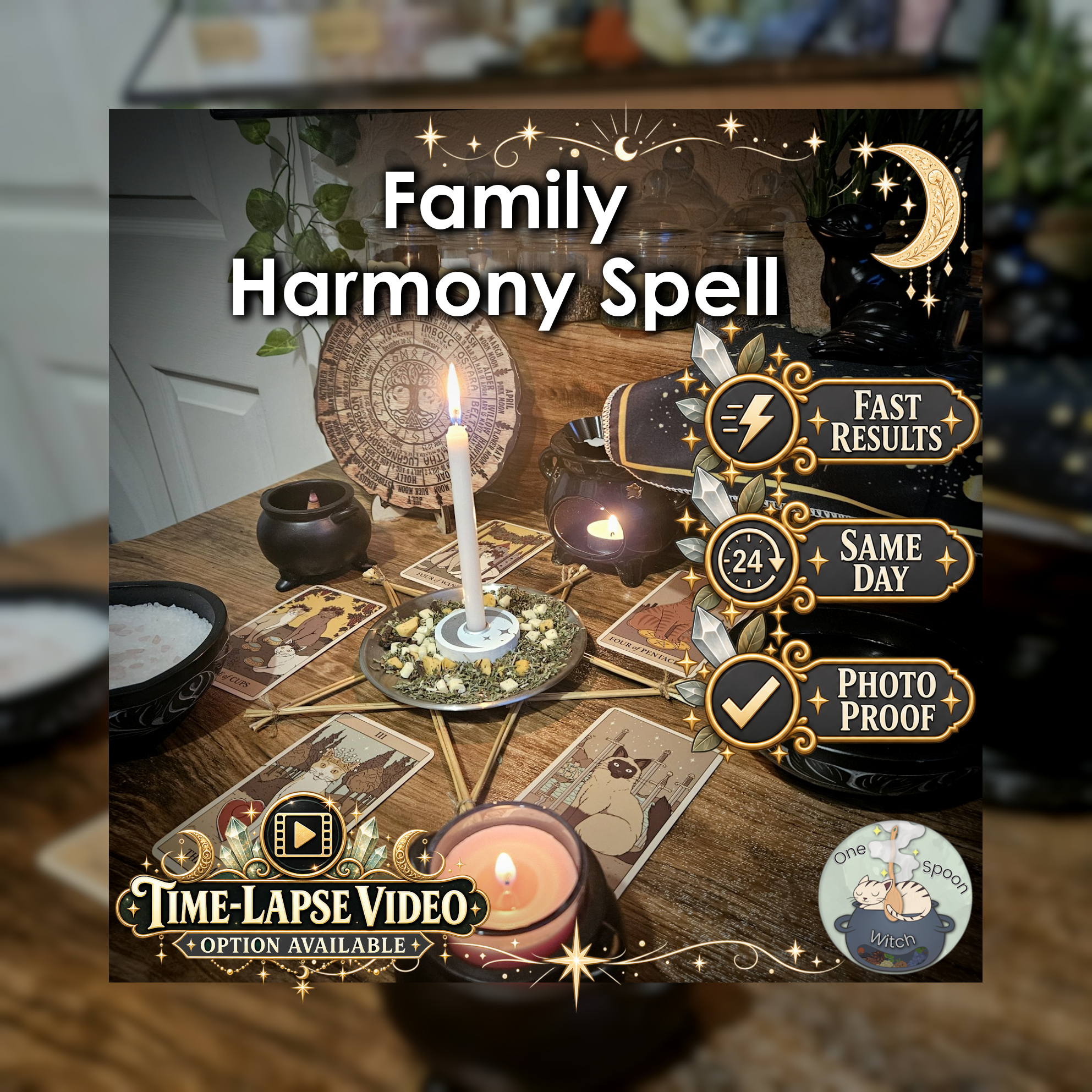 Family Harmony Spell - SAME DAY Casting for Family Harmony, Peace, Communication, Understanding, Reconciliation