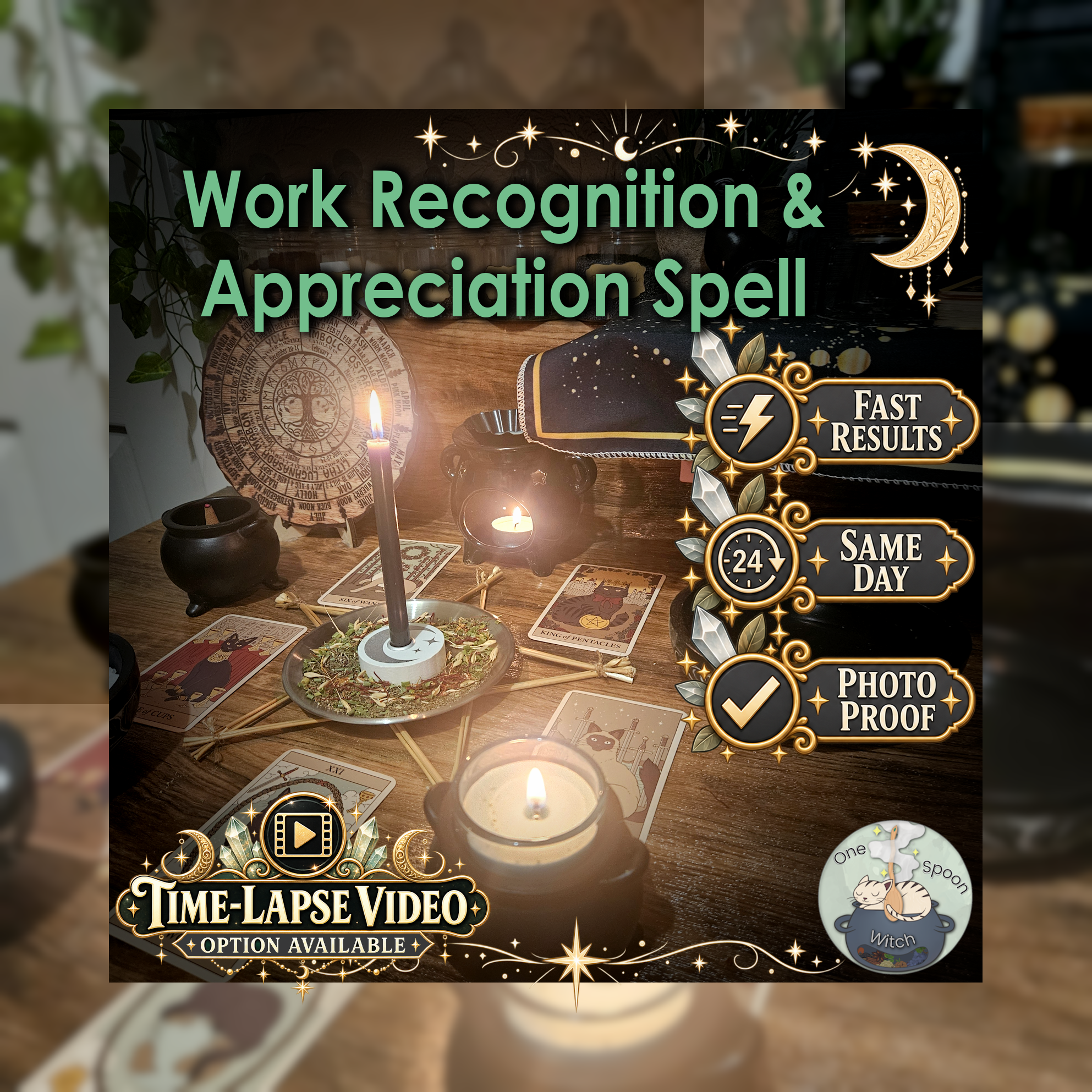 Work Recognition & Appreciation Spell - SAME DAY Casting for Recognition, Appreciation, Career Growth, Professional Respect, Visibility