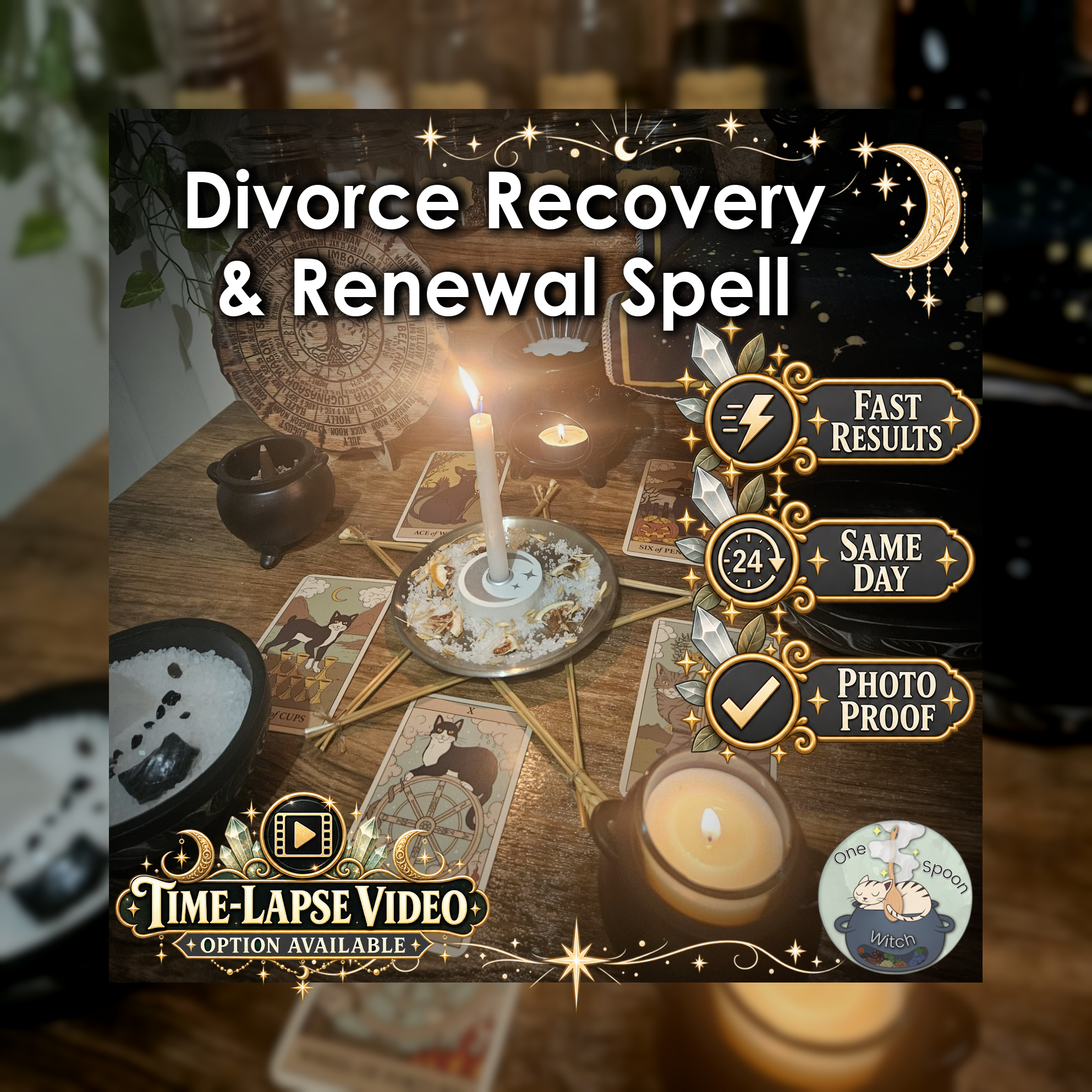 Divorce Recovery & Renewal Spell - SAME DAY Casting for Emotional Recovery, Renewal, Self-Love, Closure, Inner Peace