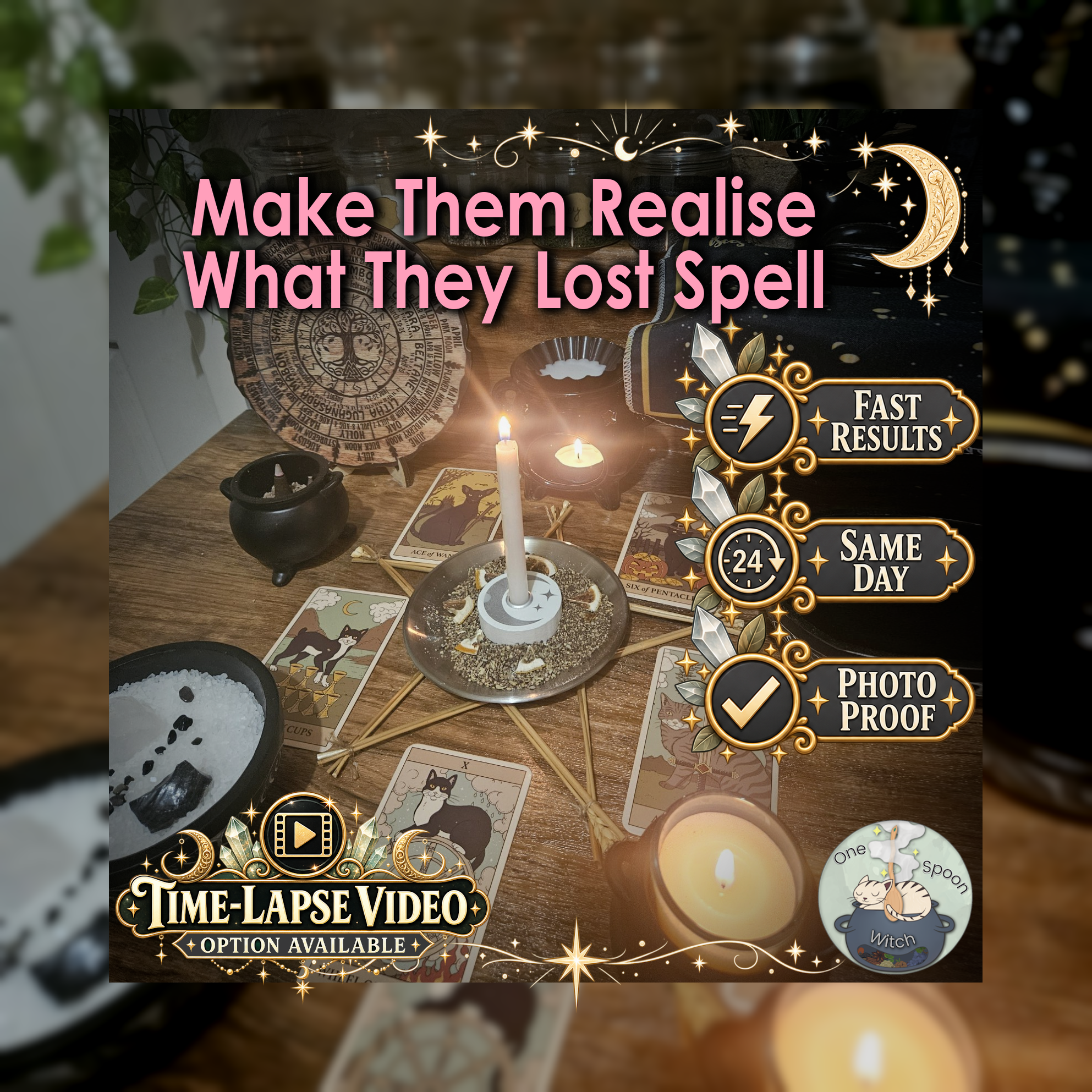 Make Them Realise What They Lost Spell - SAME DAY Casting for Recognition, Reflection, Self-Worth, Memories, Relationship Clarity