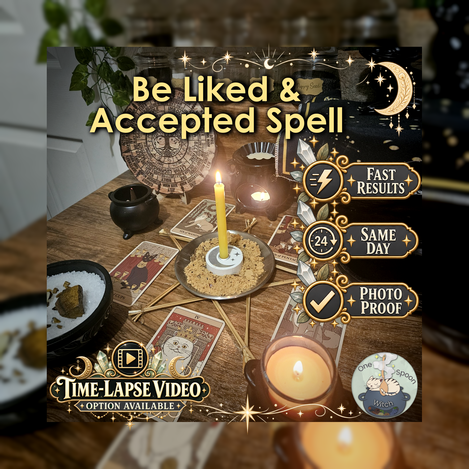 Be Liked & Accepted Spell - SAME DAY Casting for Acceptance, Friendship, Social Confidence, Positive Impression, Belonging