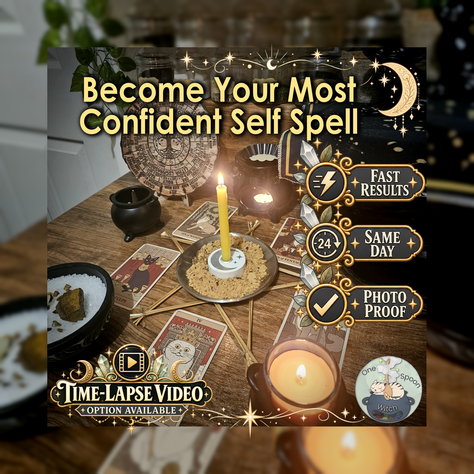 Become Your Most Confident Self Spell - SAME DAY Casting for Confidence, Self-Worth, Personal Power, Courage, Self-Love