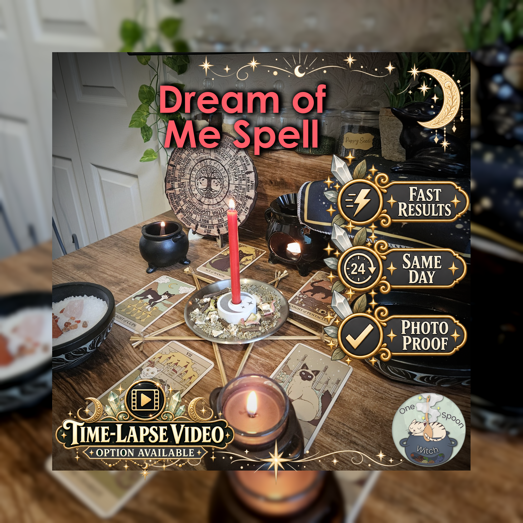 Dream of Me Spell - SAME DAY Casting for Dream Connection, Affection, Memories, Romantic Reflection, Attraction